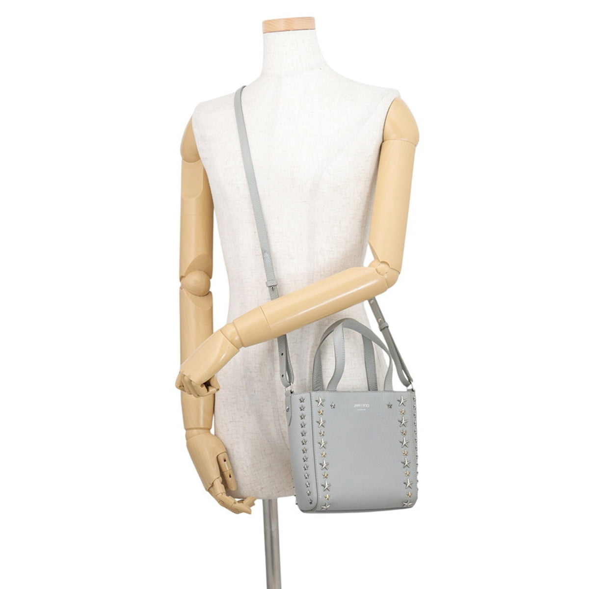 Jimmy Choo Gray Leather Handbag (Pre-Owned)