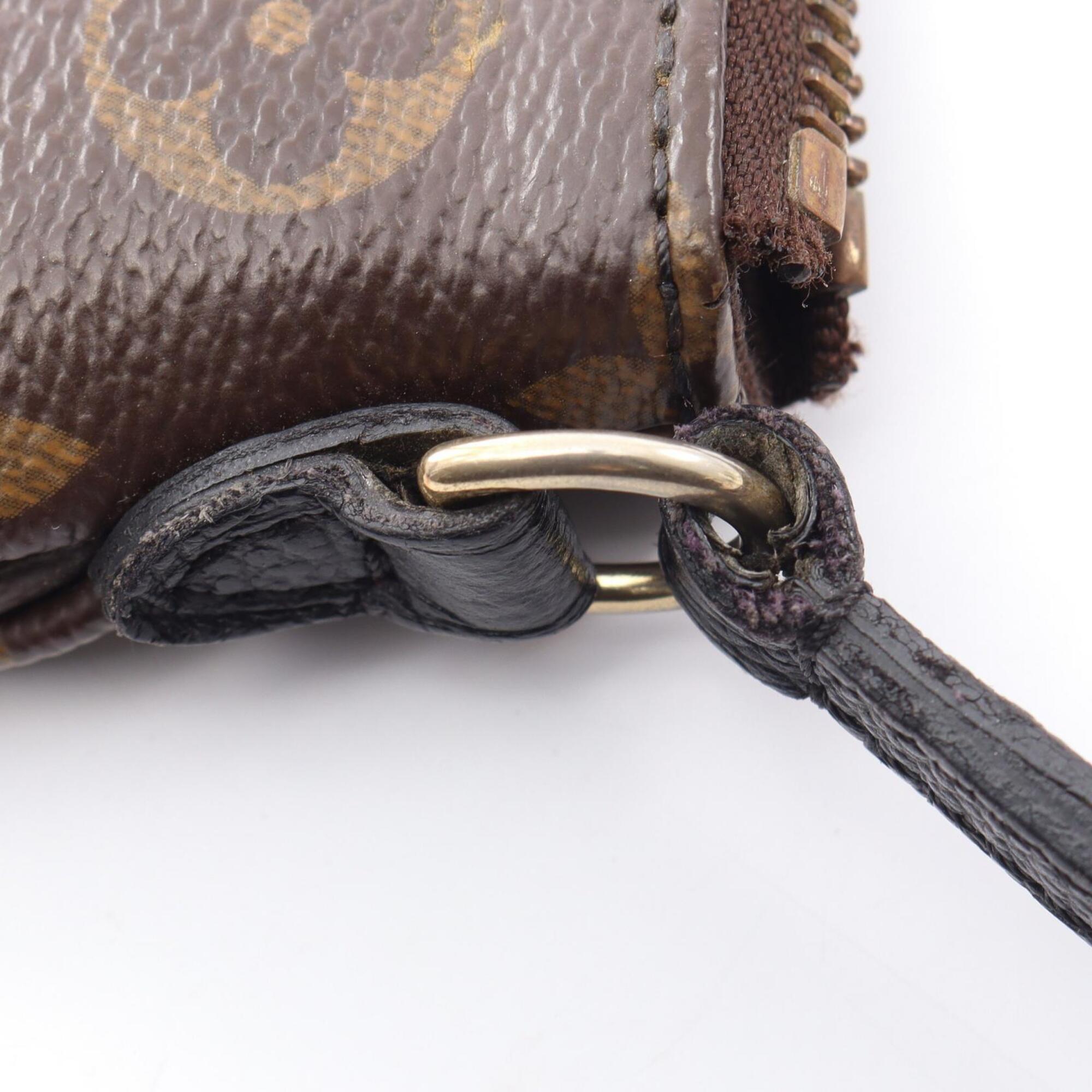 Louis Vuitton Black Brown Pvc Leather Handbag (Pre-Owned)