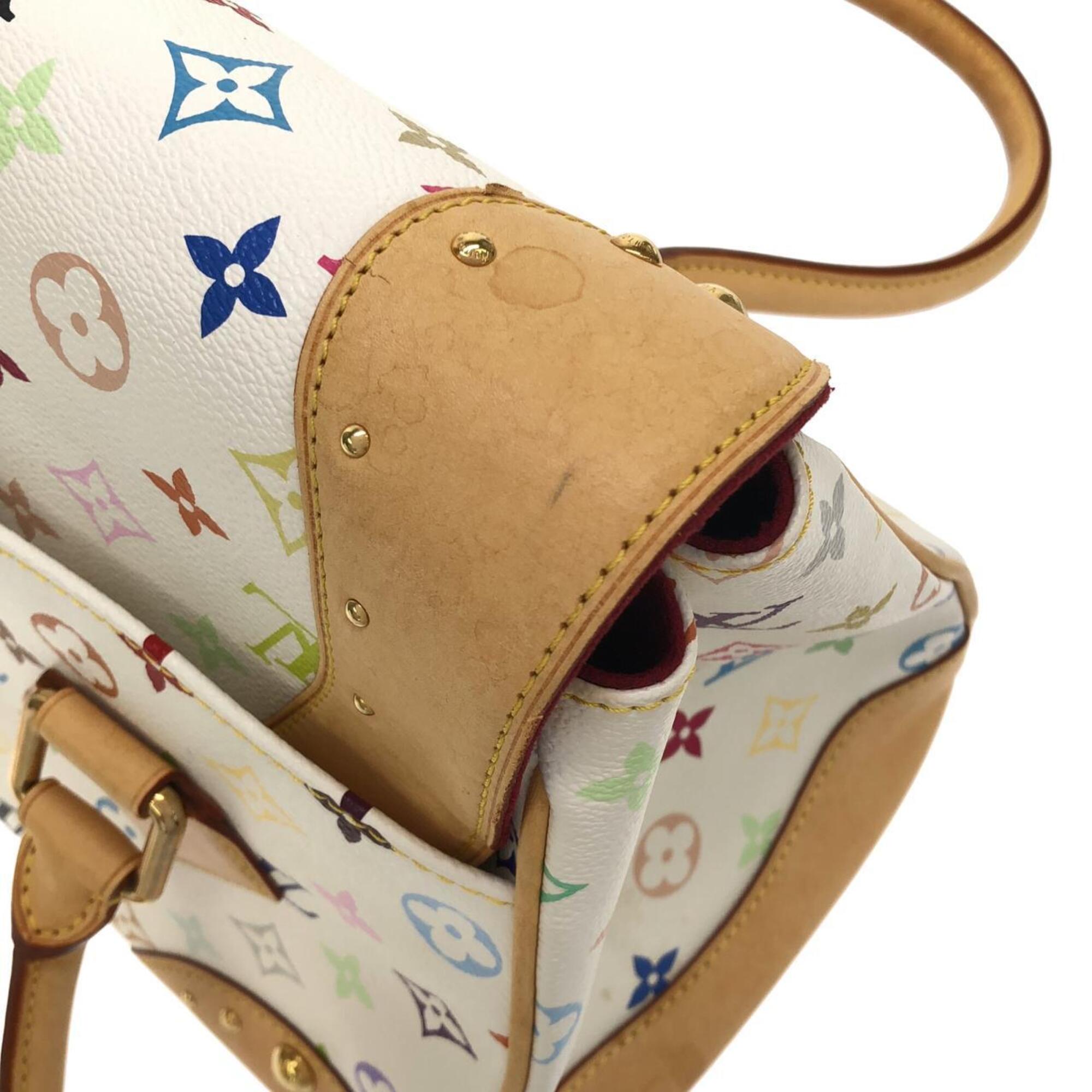 Louis Vuitton White Coated Canvas Handbag (Pre-Owned)