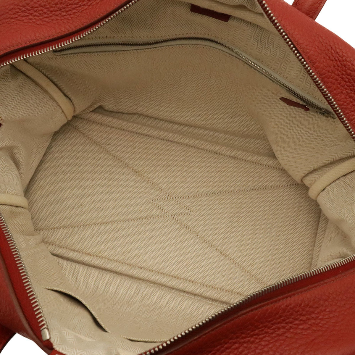 Hermes Red Color Taurillon Clemence Leather Handbag Shoulder Bag (Pre-Owned)