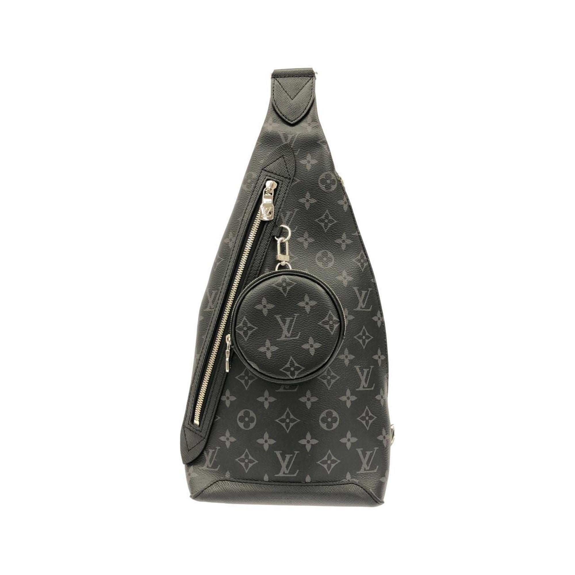 Louis Vuitton Black Coated Canvas Leather Shoulder Bag (Pre-Owned)