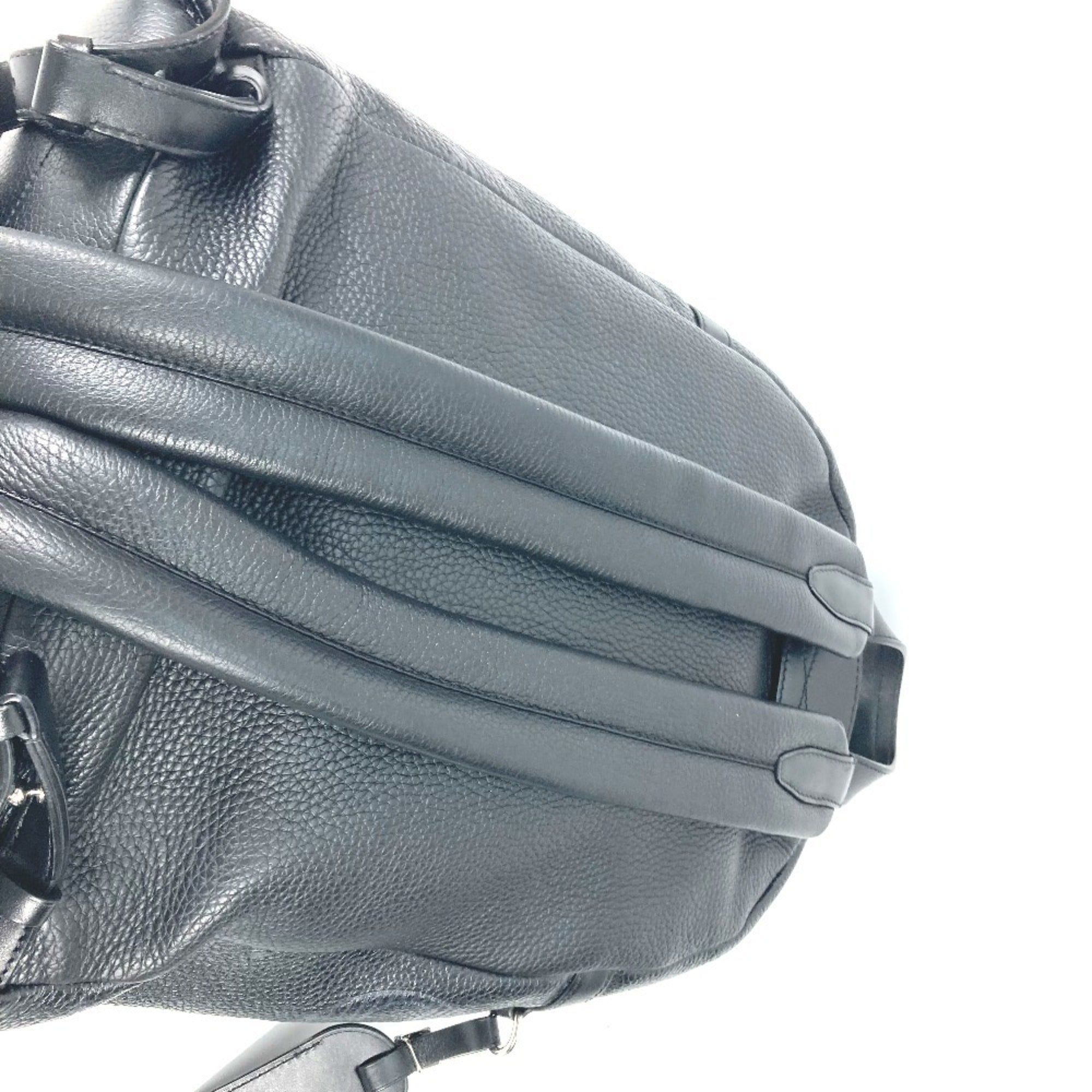 Louis Vuitton Black Leather Backpack (Pre-Owned)