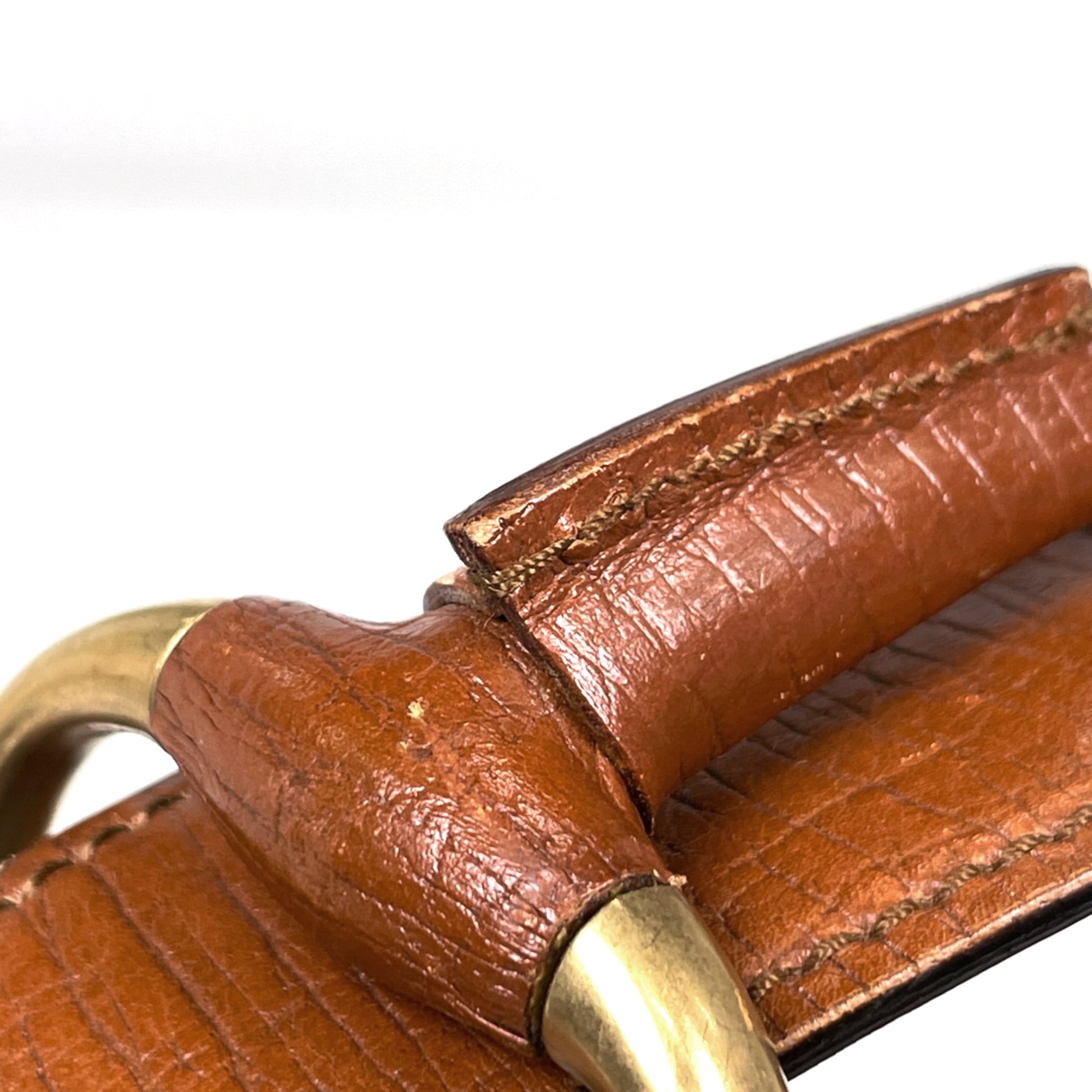 Gucci Brown Leather Shoulder Bag (Pre-Owned)