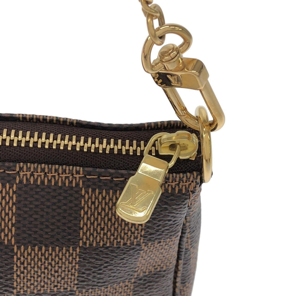 Louis Vuitton Brown Coated Canvas Pochette Pouch (Pre-Owned)