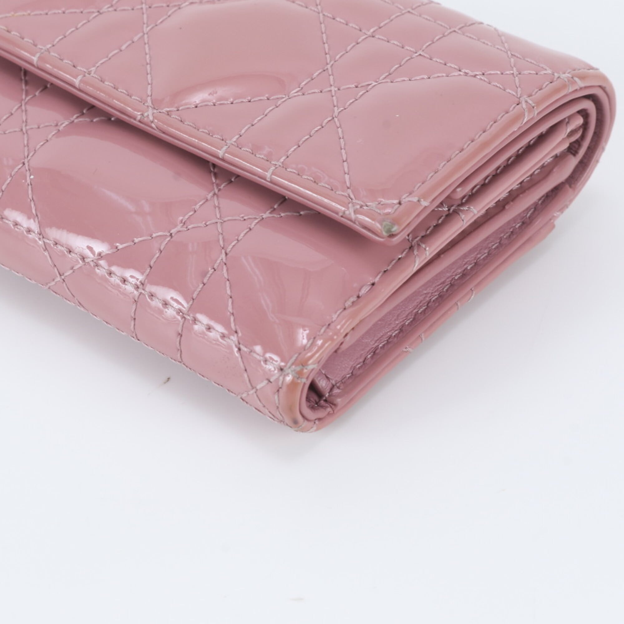 Christian Dior Pink Leather Wallet (Tri-Fold) (Pre-Owned)