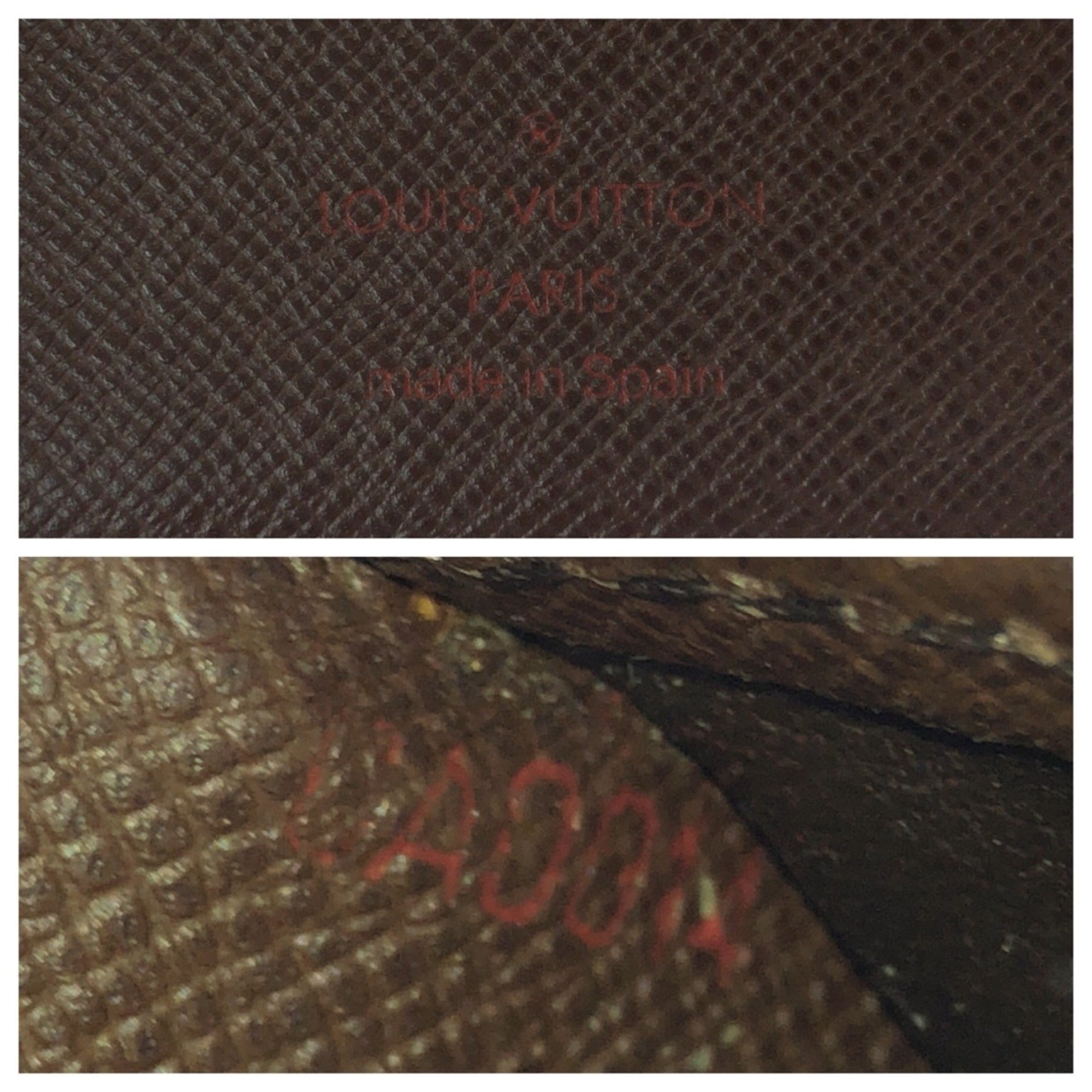 Louis Vuitton Brown Damier Canvas Dark Brown Pvc Wallet (Bi-Fold) (Pre-Owned)