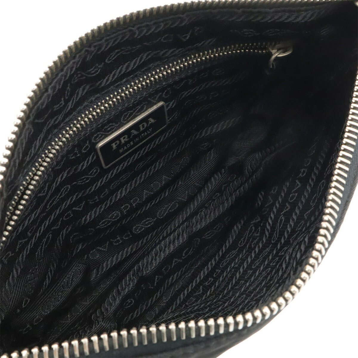 Prada Black Nero Nylon Leather Shoulder Bag (Pre-Owned)