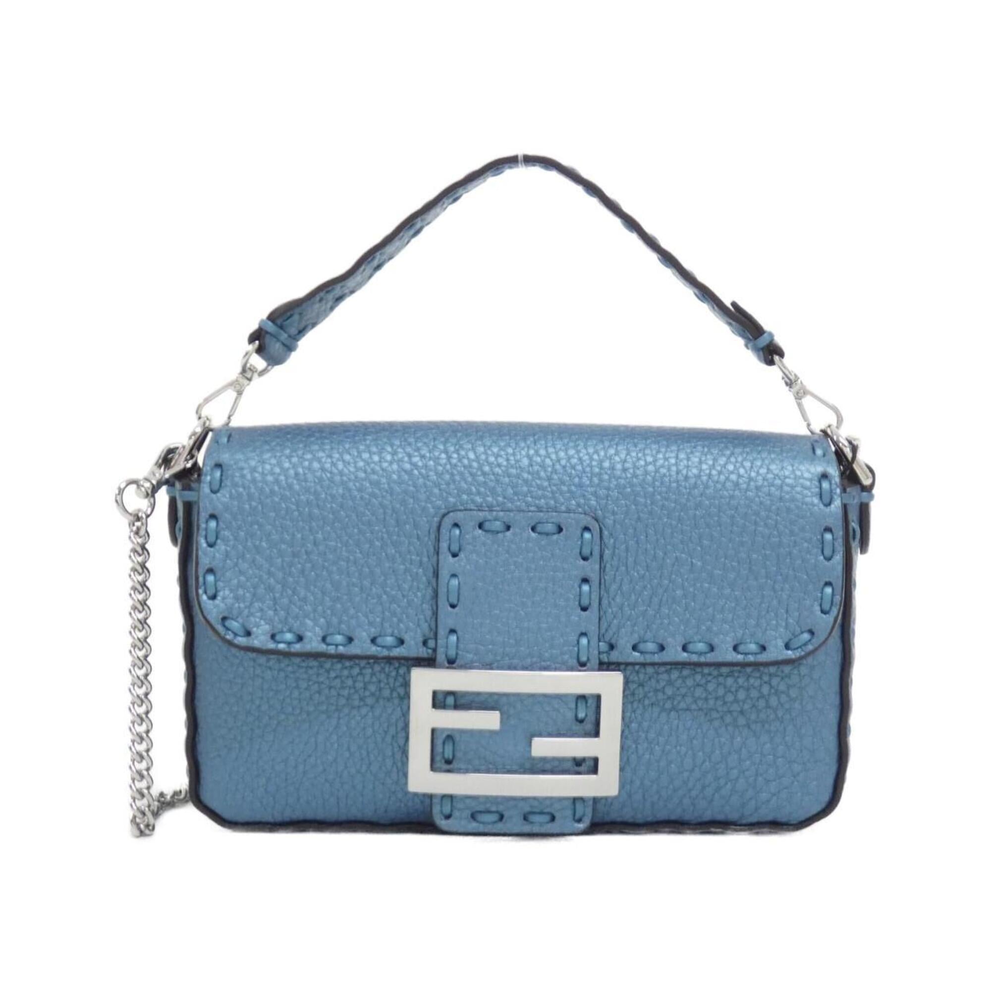 Fendi Blue Leather Handbag (Pre-Owned)