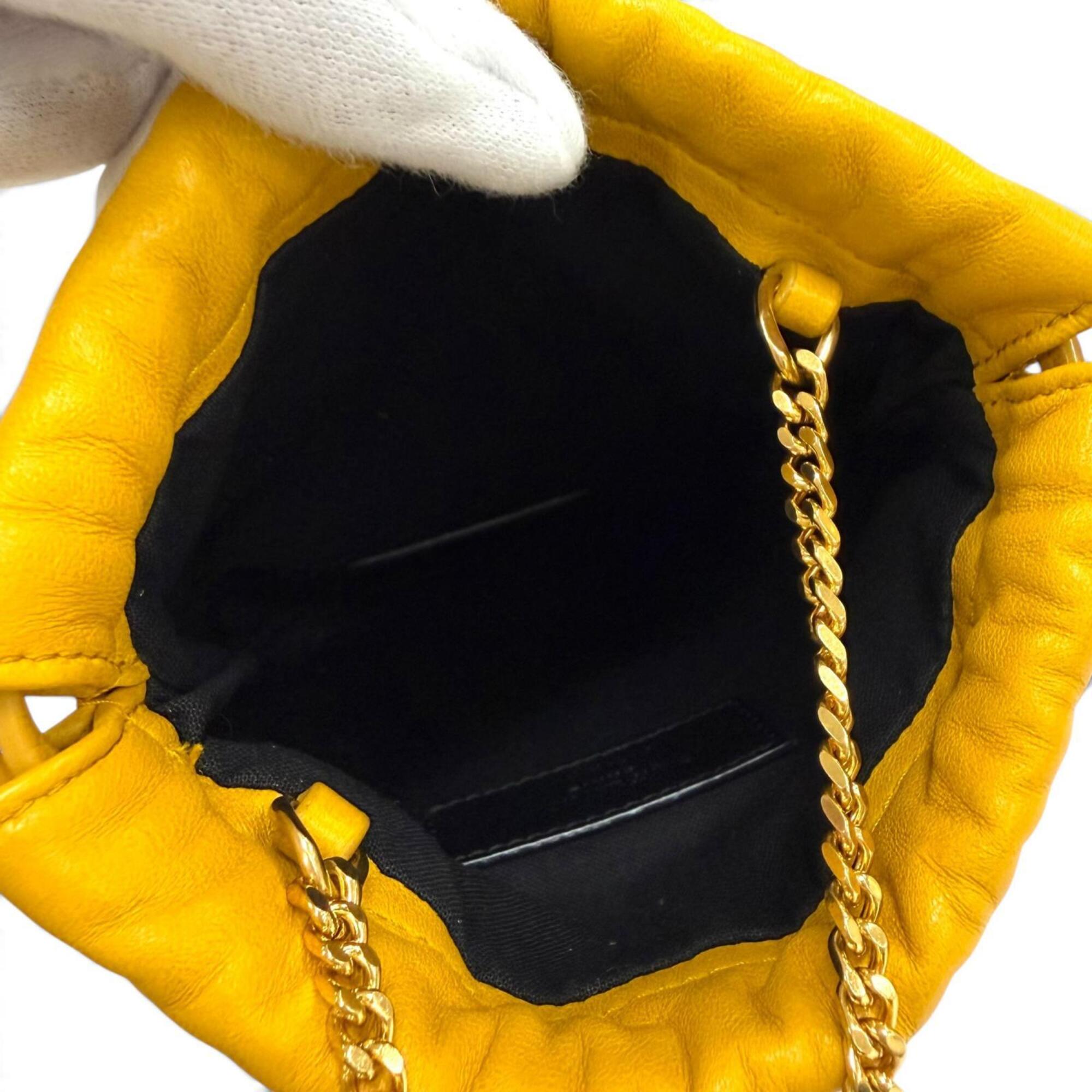 Saint Laurent Yellow Leather Shoulder Bag (Pre-Owned)