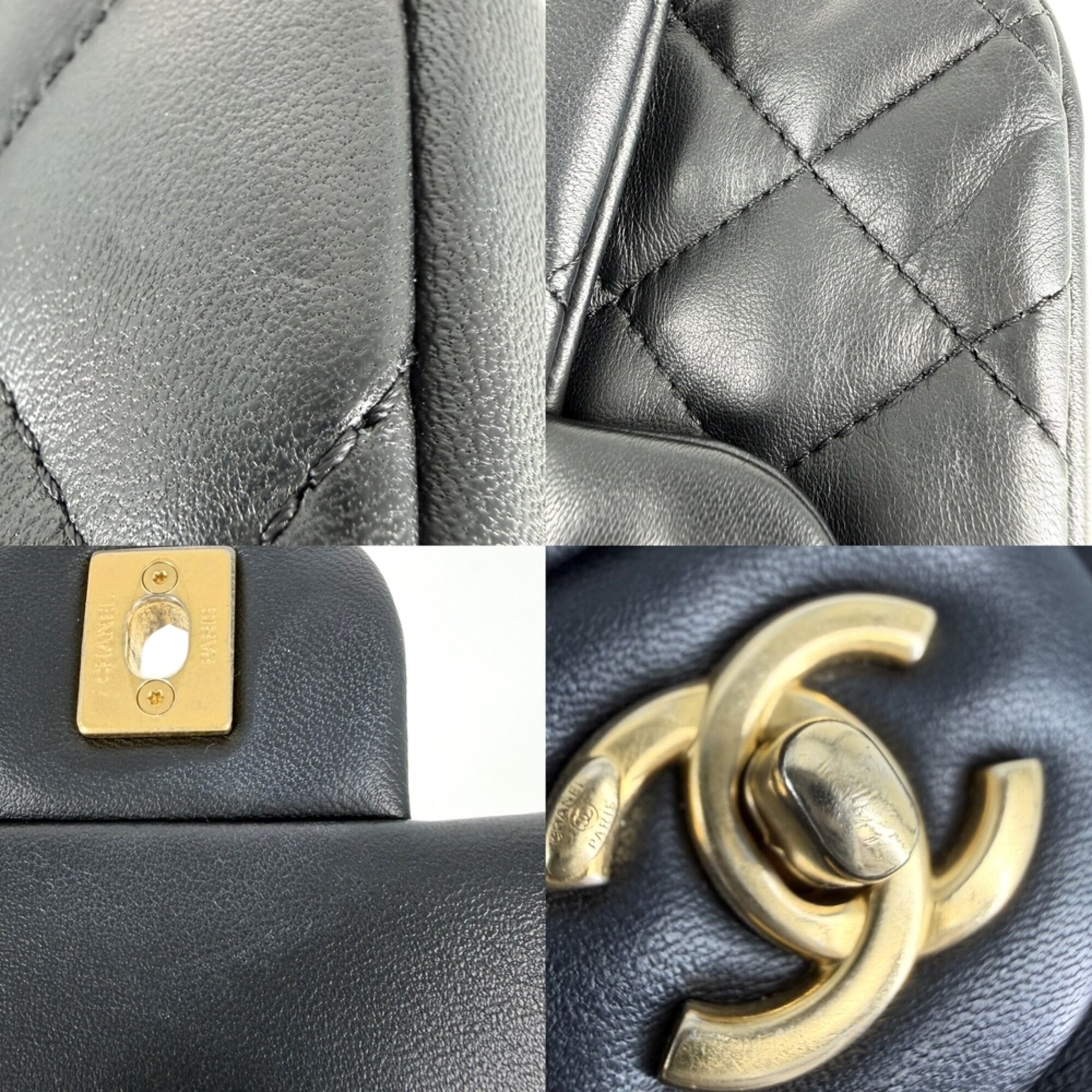 Chanel Black Leather Shoulder Bag (Pre-Owned)