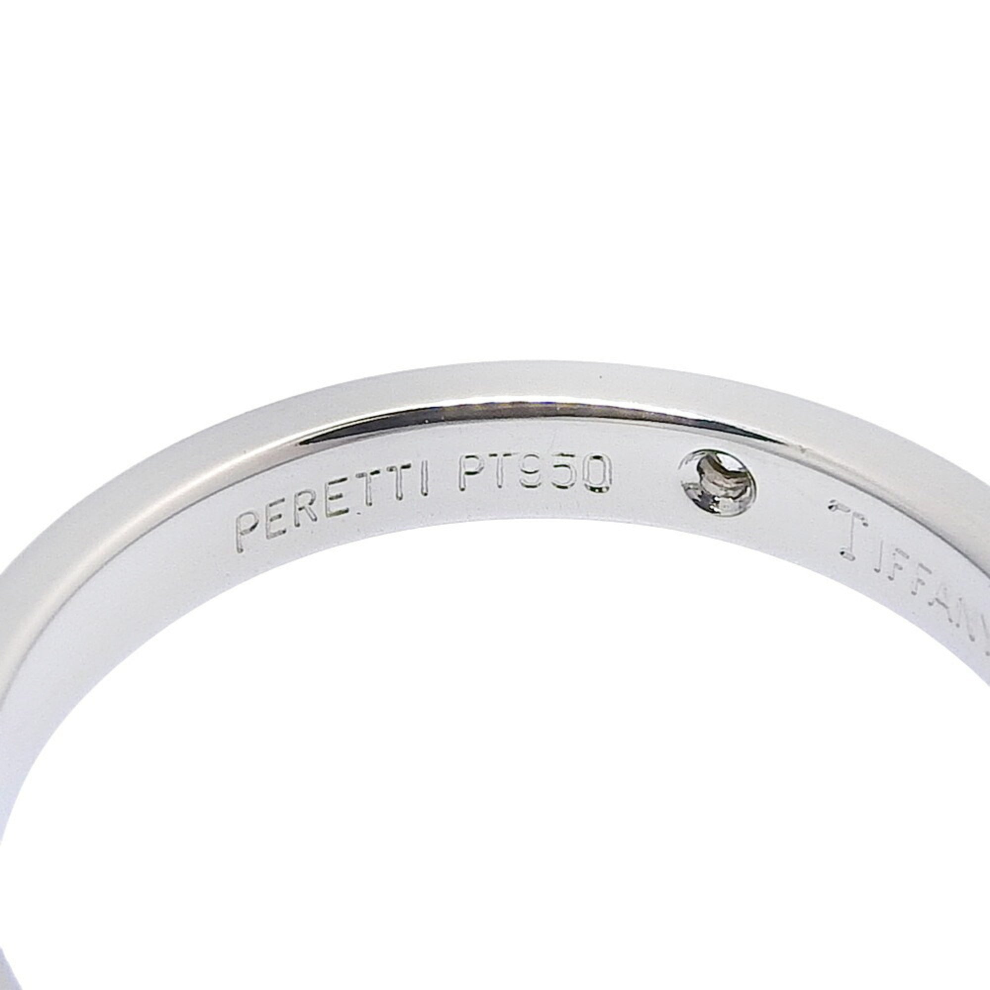 Tiffany Platinum Platinum 950 Band Ring (Pre-Owned)