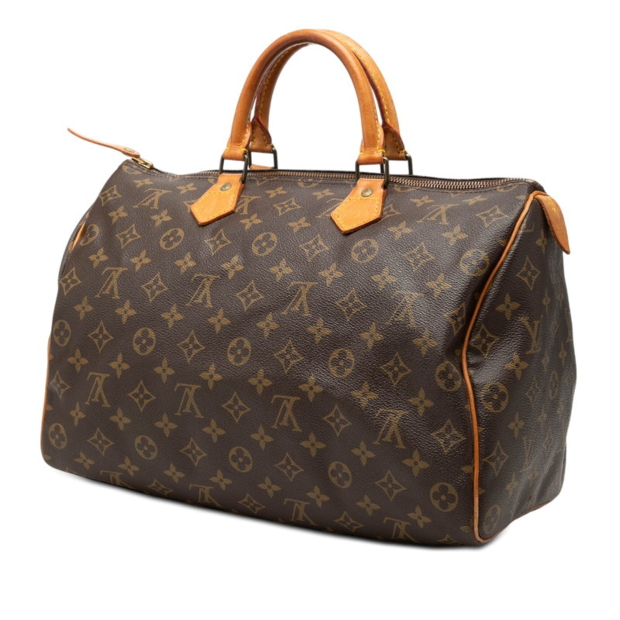 Louis Vuitton Brown Pvc Leather Boston Bag Handbag (Pre-Owned)
