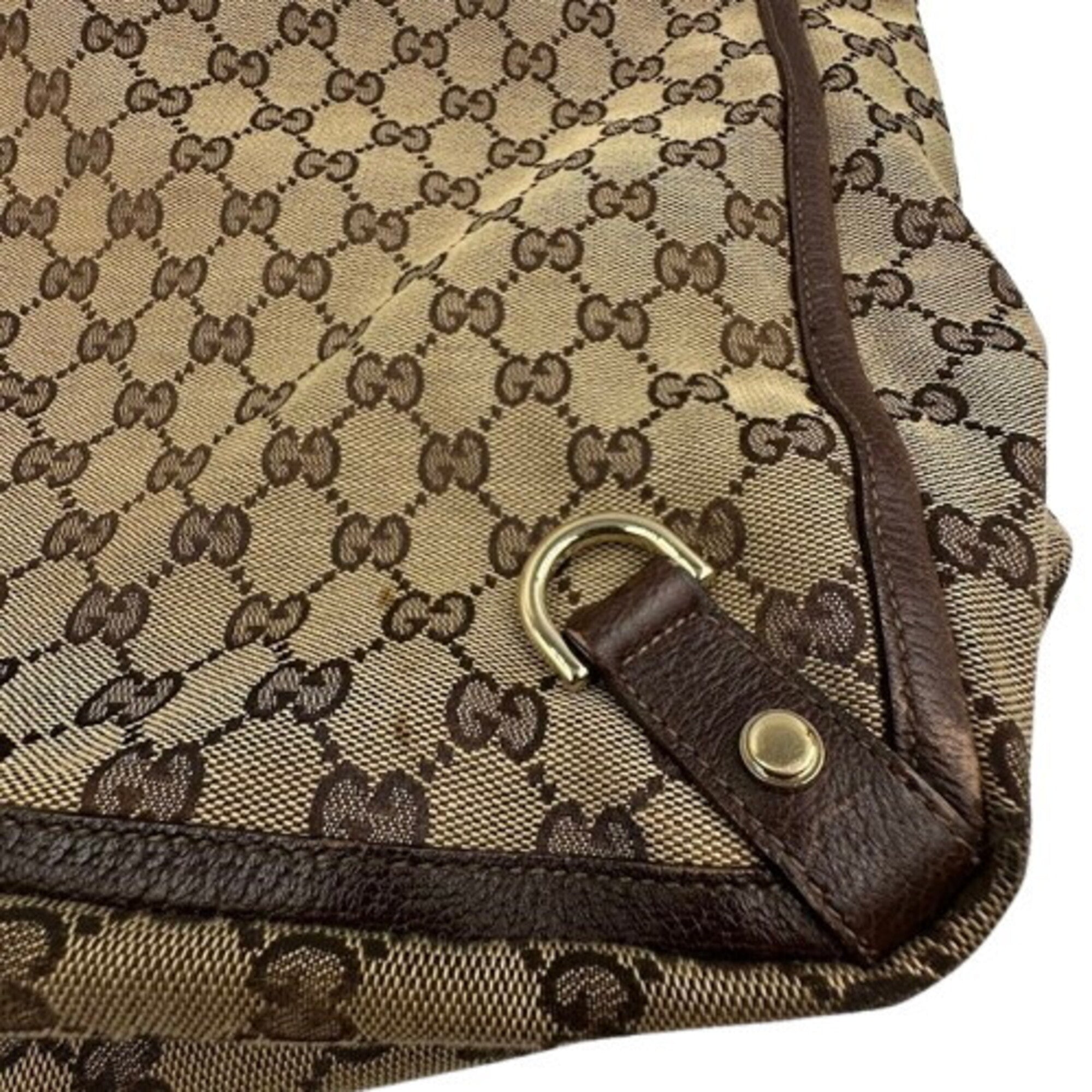 Gucci Brown Canvas Tote Bag (Pre-Owned)