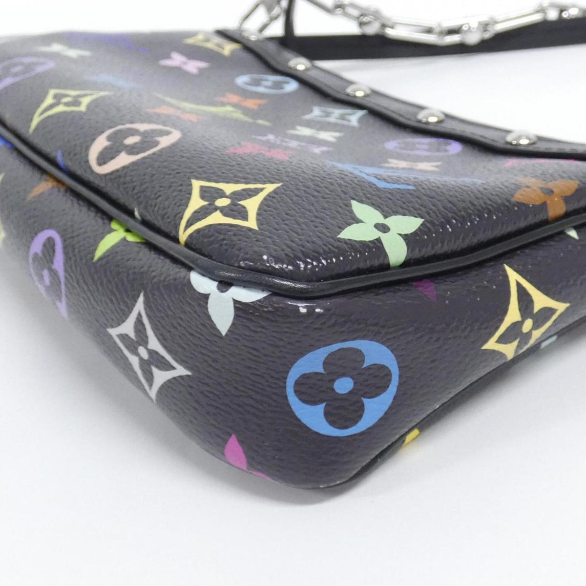 Louis Vuitton Black Coated Canvas Pochette Pouch (Pre-Owned)