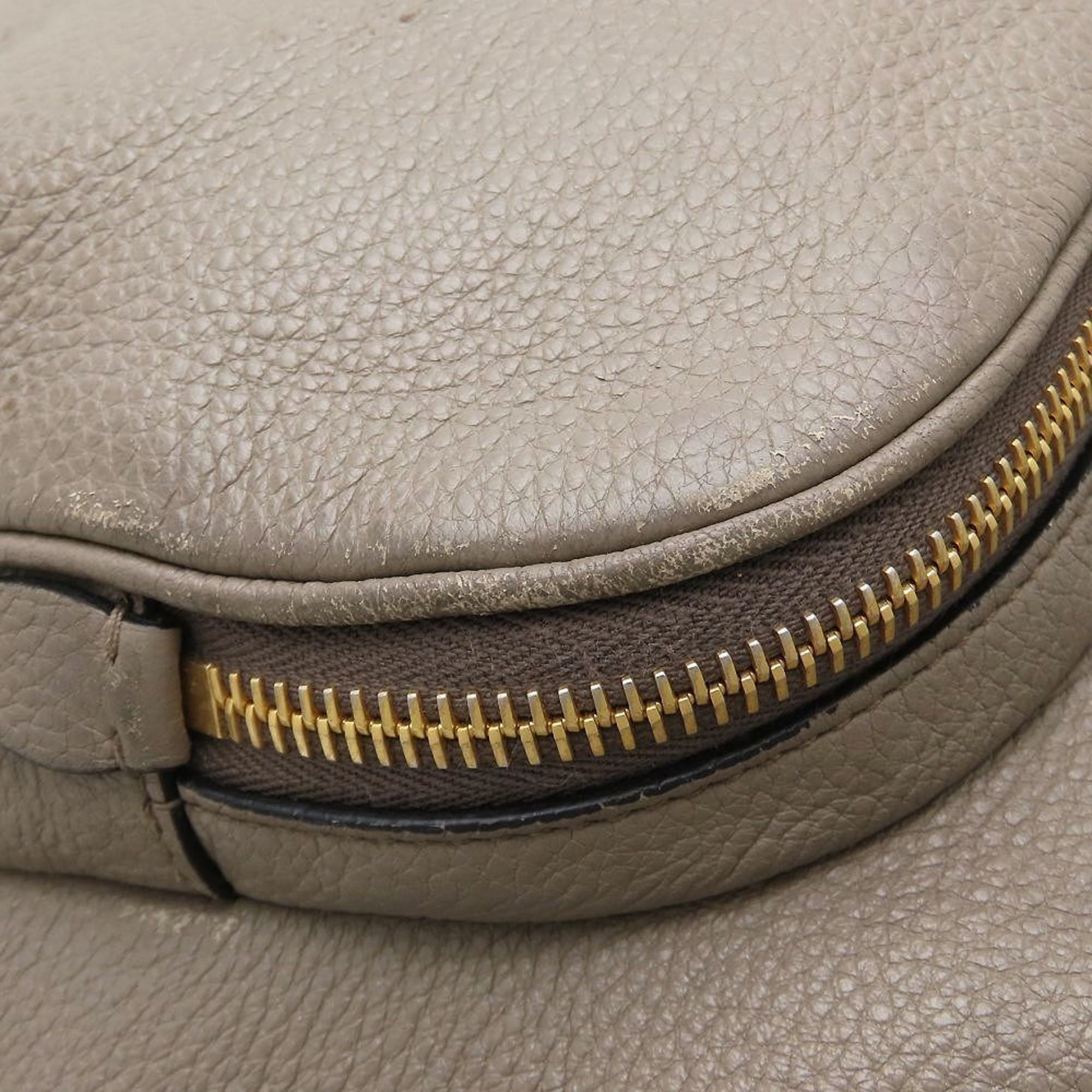 Prada Gray Grayish Leather Backpack (Pre-Owned)