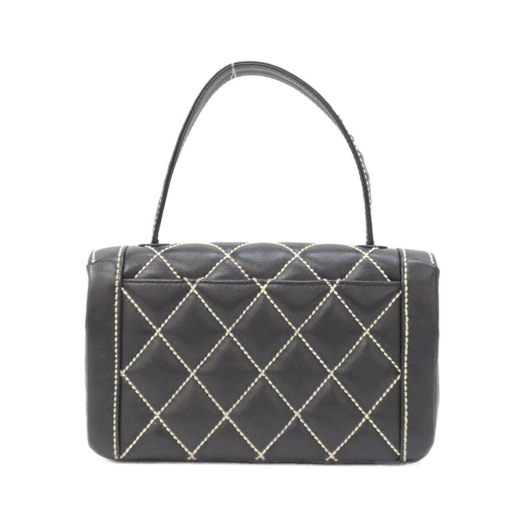 Chanel Black Leather Handbag (Pre-Owned)
