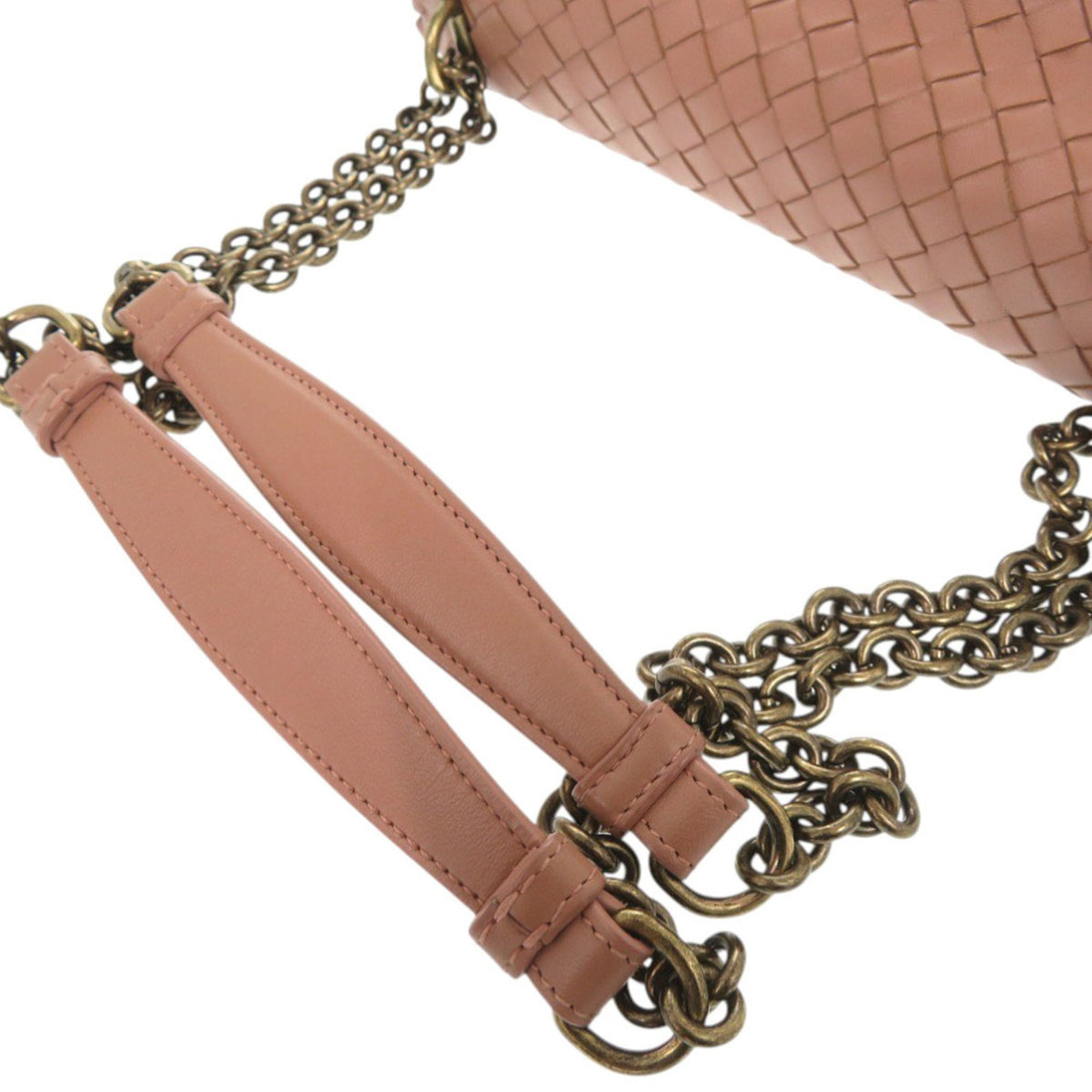 Bottega Veneta Intrecciato Pink Intrecciato Shoulder Bag (Pre-Owned)