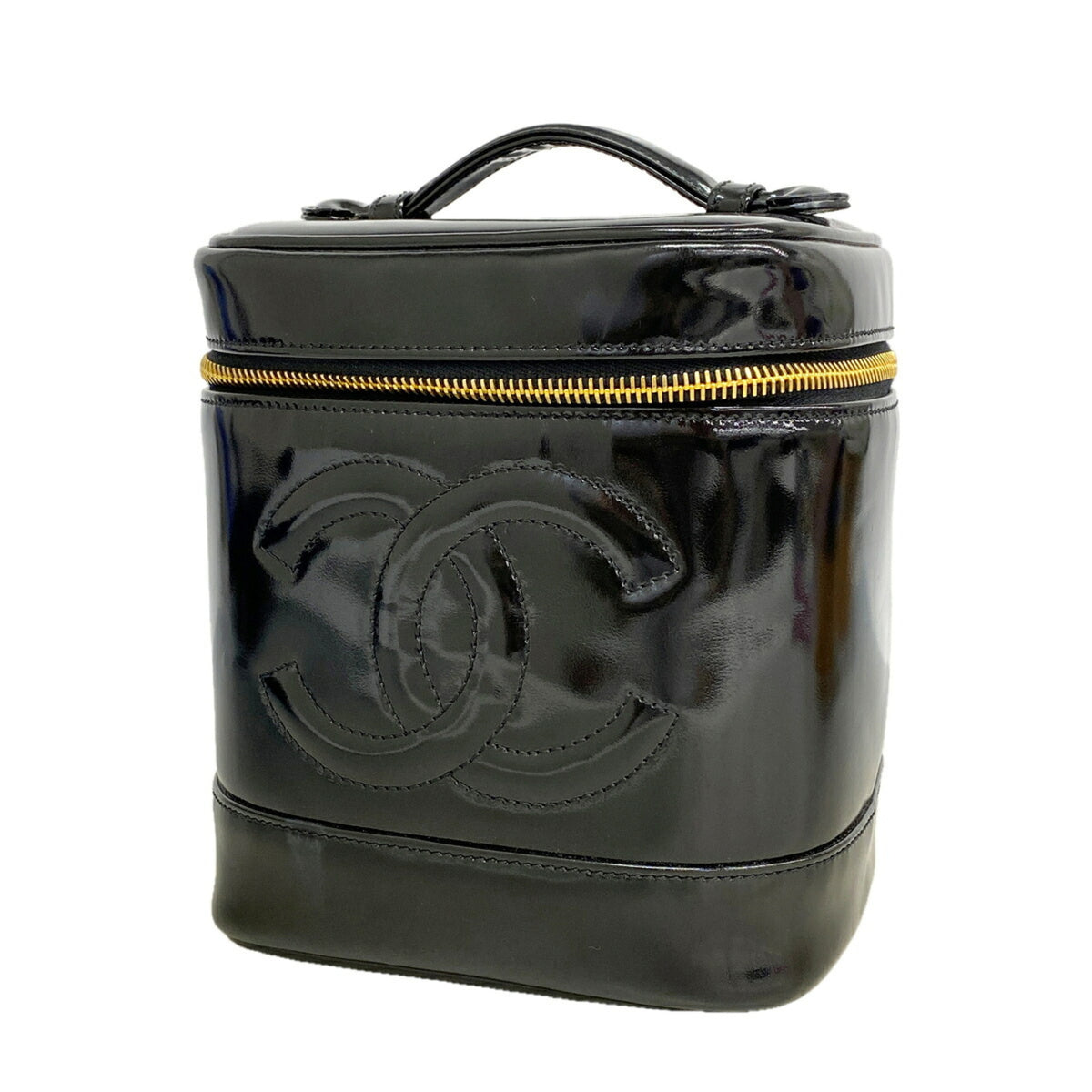 Chanel Black Patent Leather Vanity Bag (Pre-Owned)