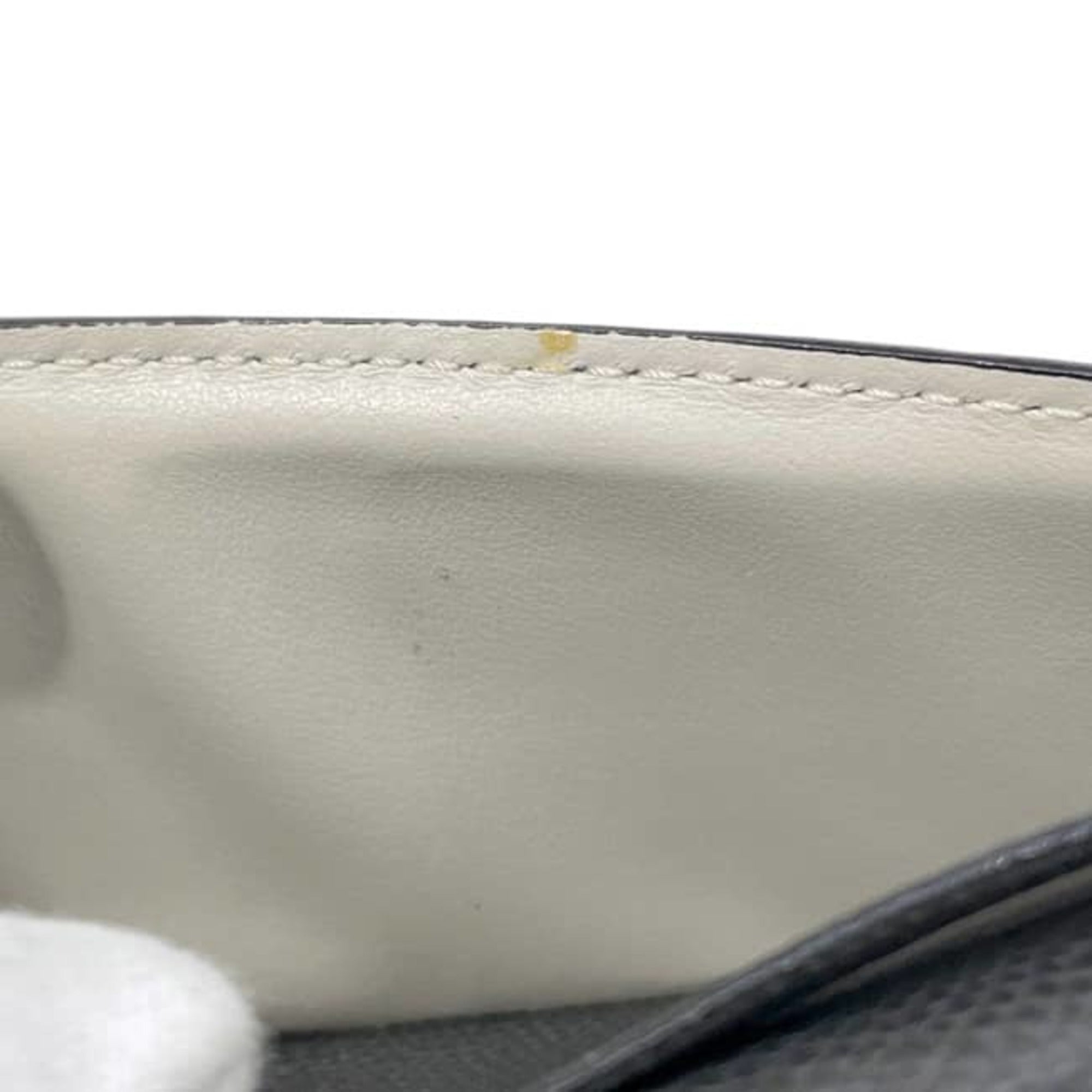 Valextra Gray Leather Long Wallet (Bi-Fold) (Pre-Owned)