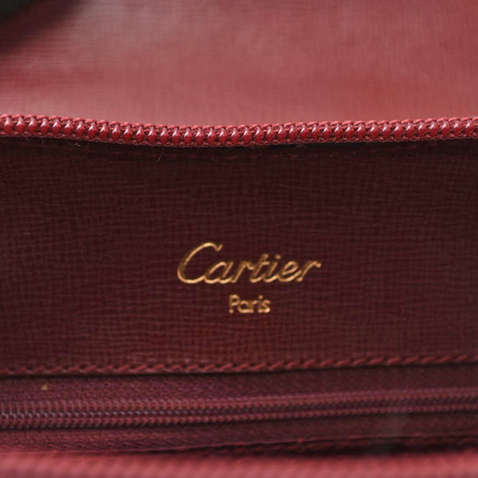 Cartier Bordeaux Leather Backpack (Pre-Owned)