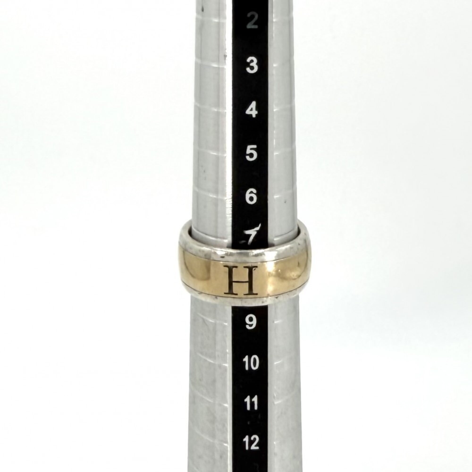 Hermes Yellow Gold (18K) Silver 925 Band Ring (Pre-Owned)