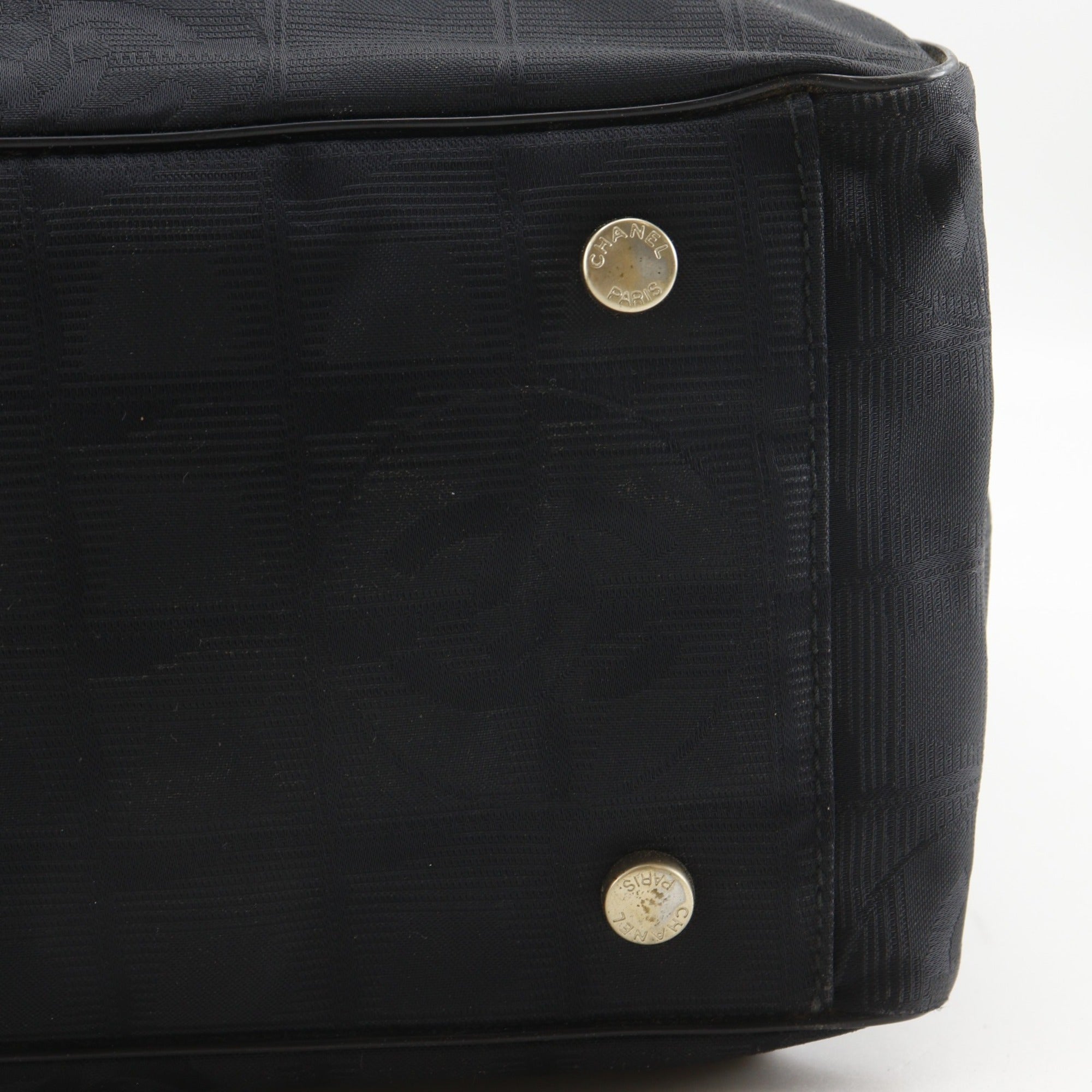 Chanel Black Nylon Canvas Tote Bag (Pre-Owned)