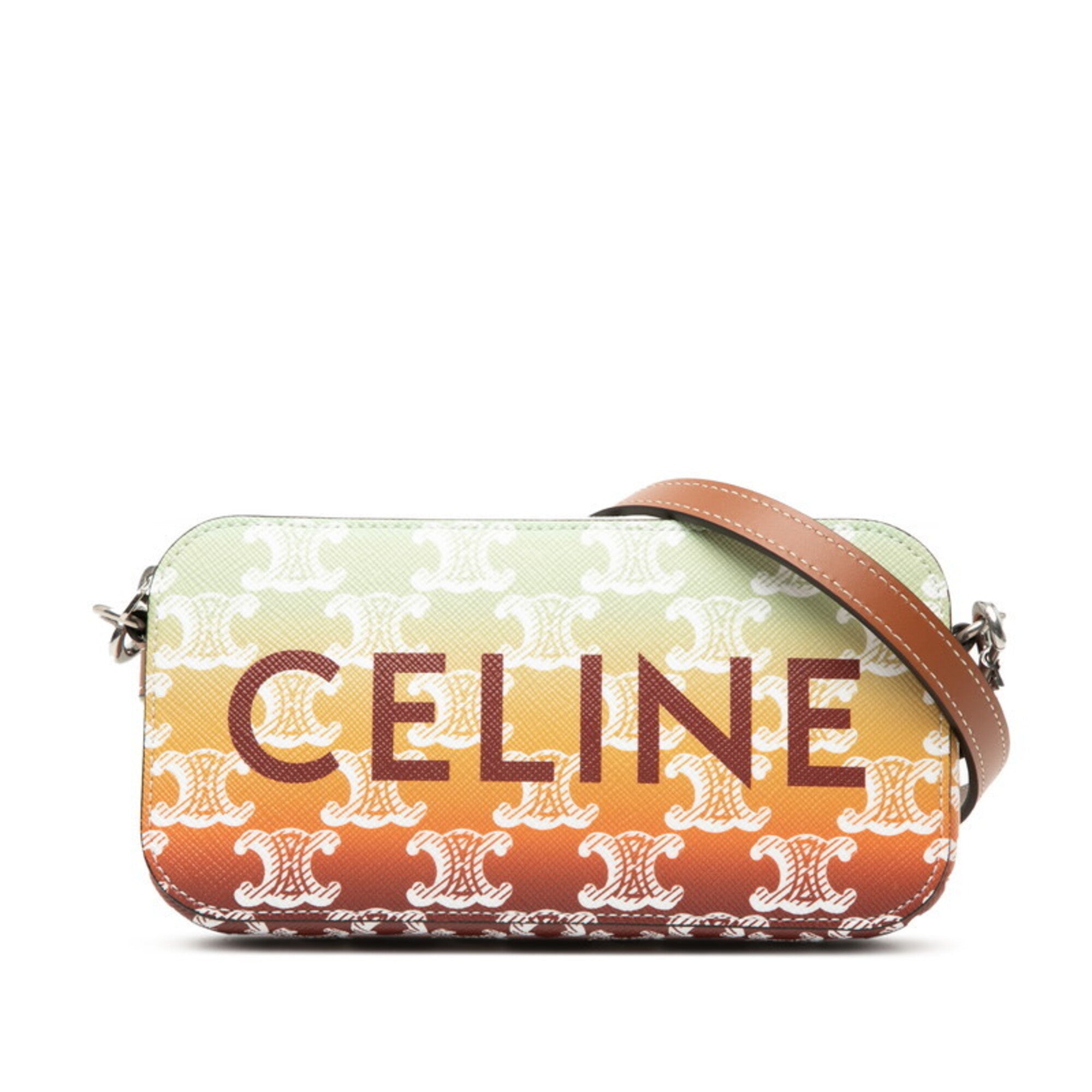 Celine Brown Multi-Color Leather Shoulder Bag (Pre-Owned)