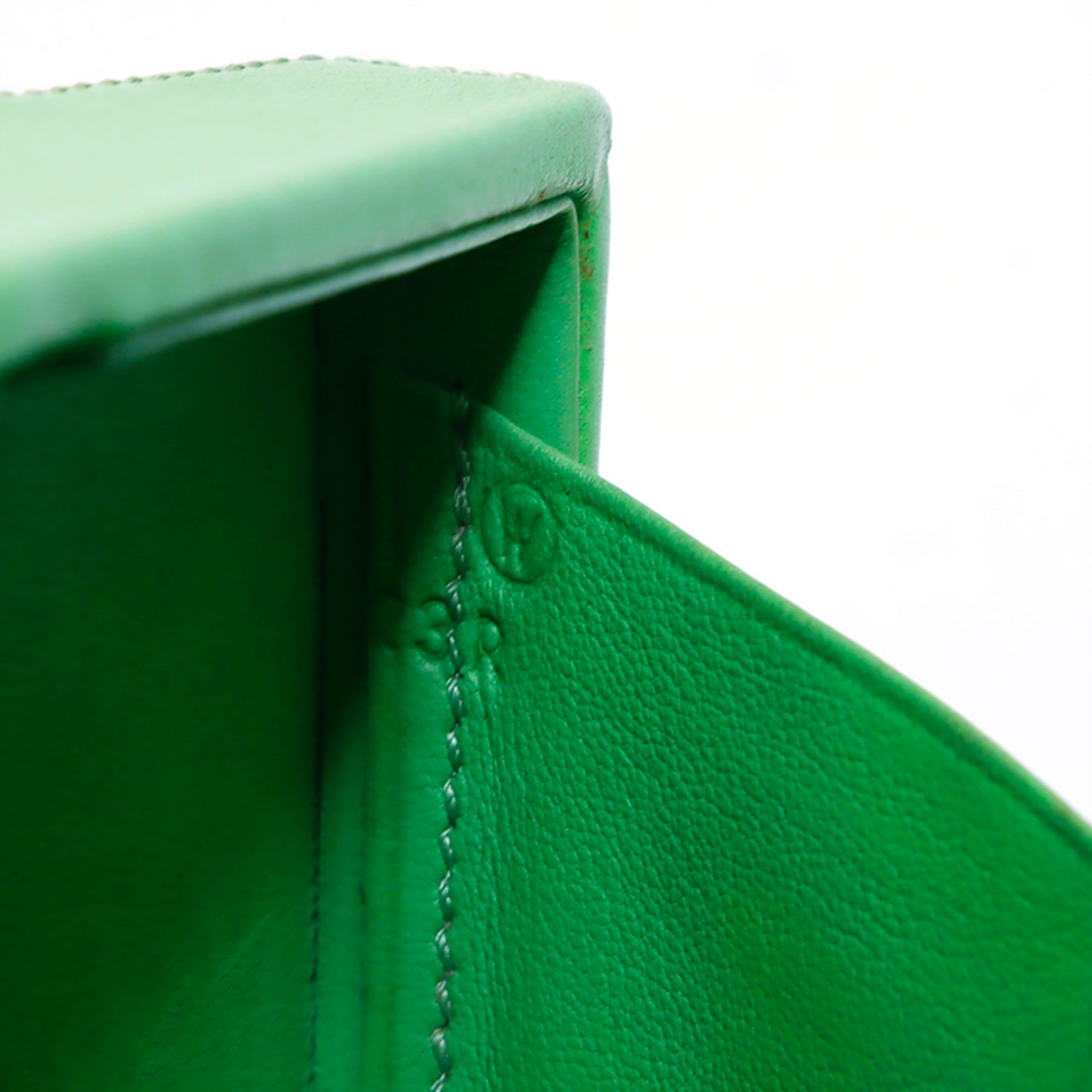 Hermes Green Leather Handbag (Pre-Owned)