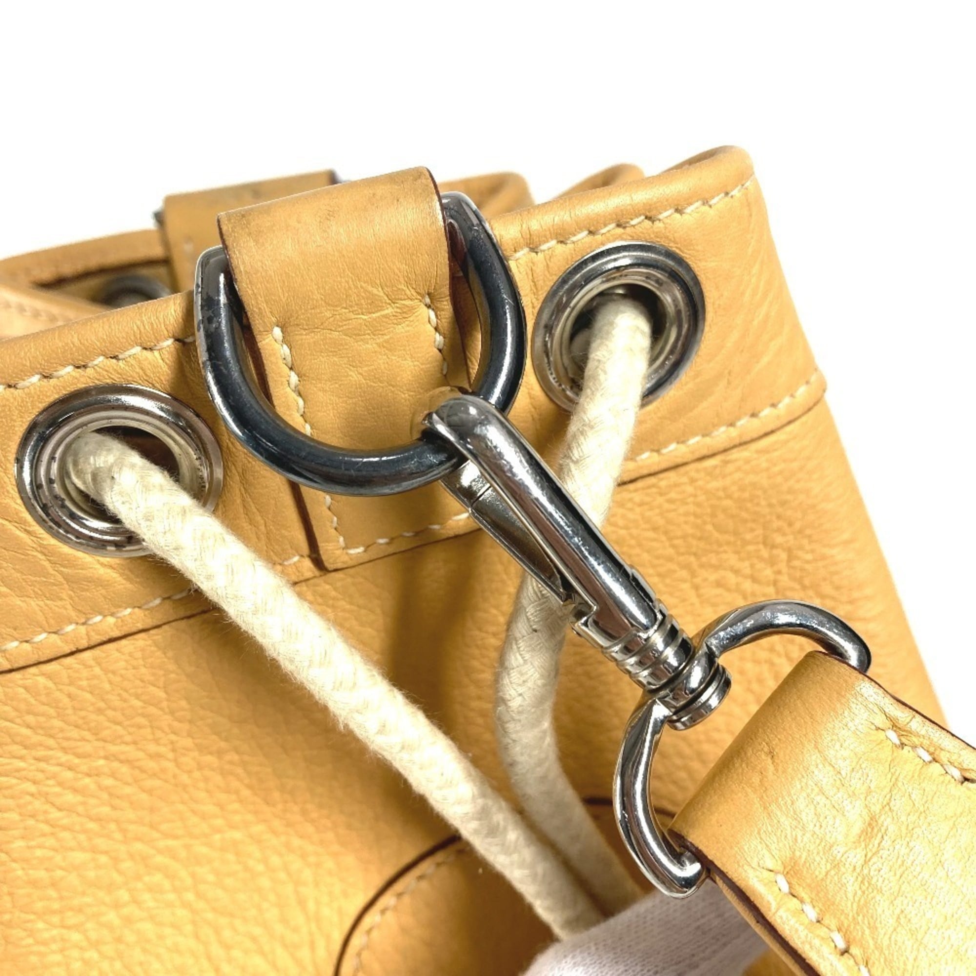 Hermes Beige Yellow Taurillon Clemence Leather Shoulder Bag (Pre-Owned)
