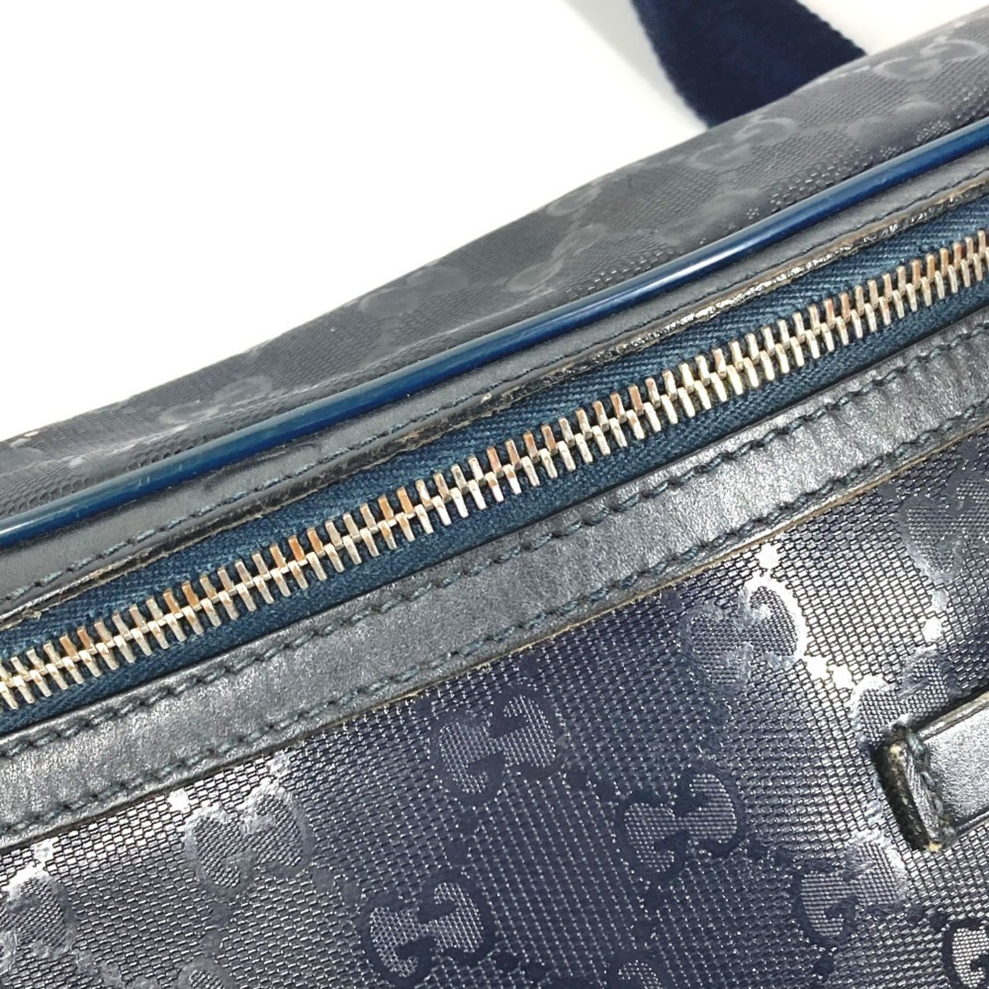 Gucci Gg Imprimé Navy Gg Imprimé Fanny Pack Sling Bag (Pre-Owned)