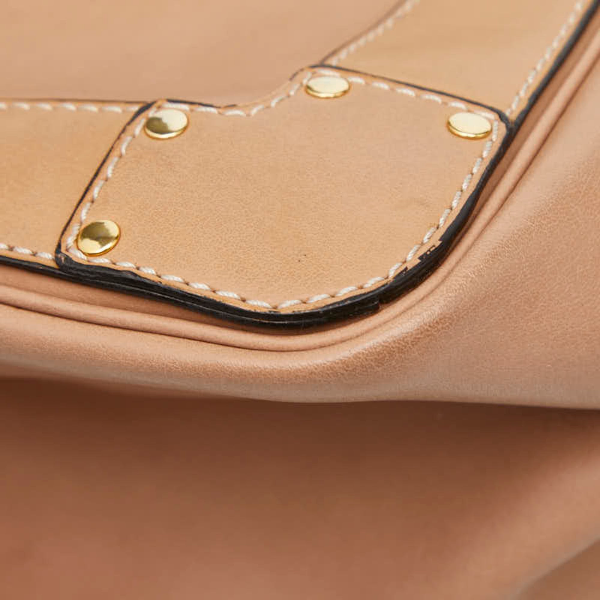 Chloé Pink Beige Leather Shoulder Bag Tote Bag (Pre-Owned)