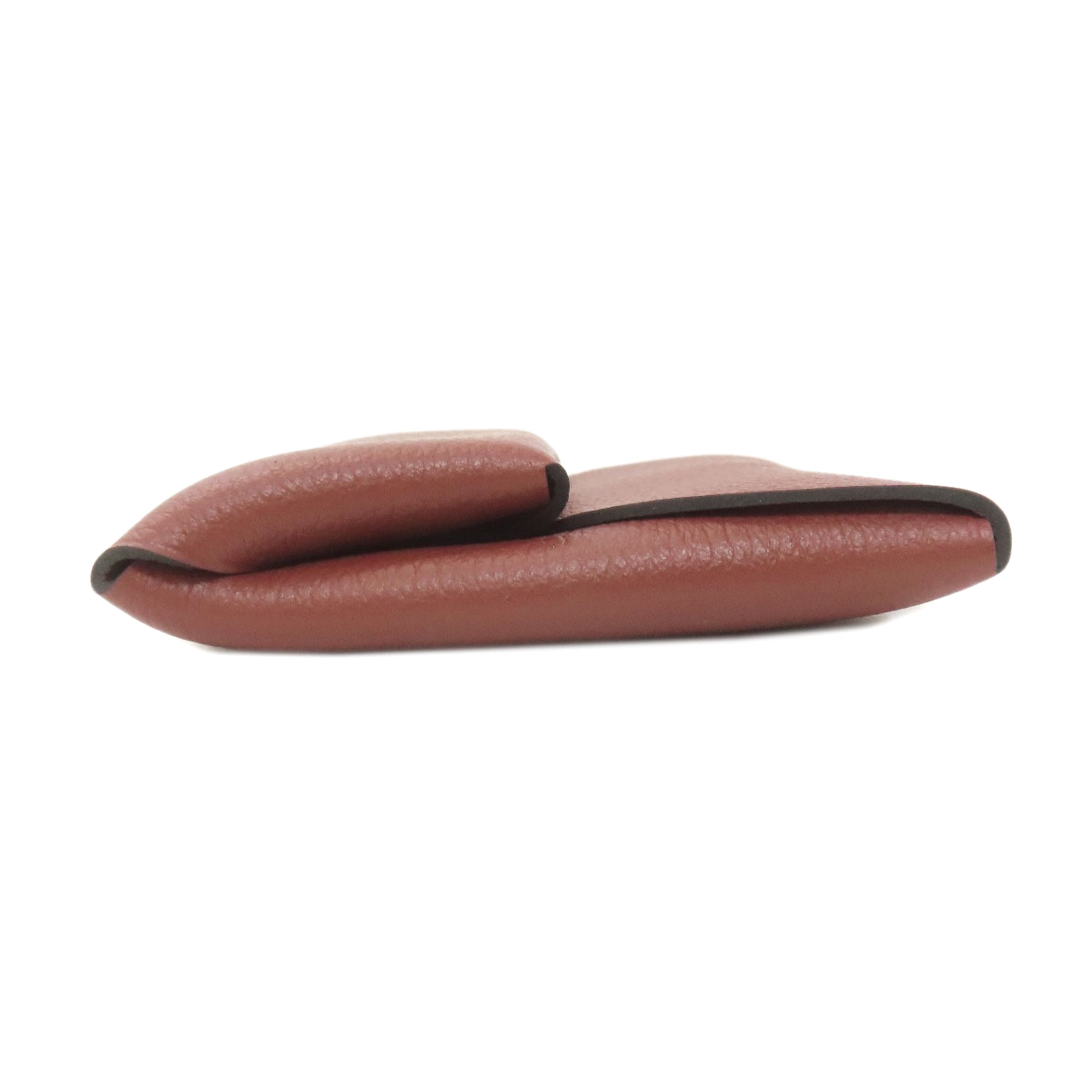 Hermes Bastia Red Color Coin Purse/Coin Case (Pre-Owned)