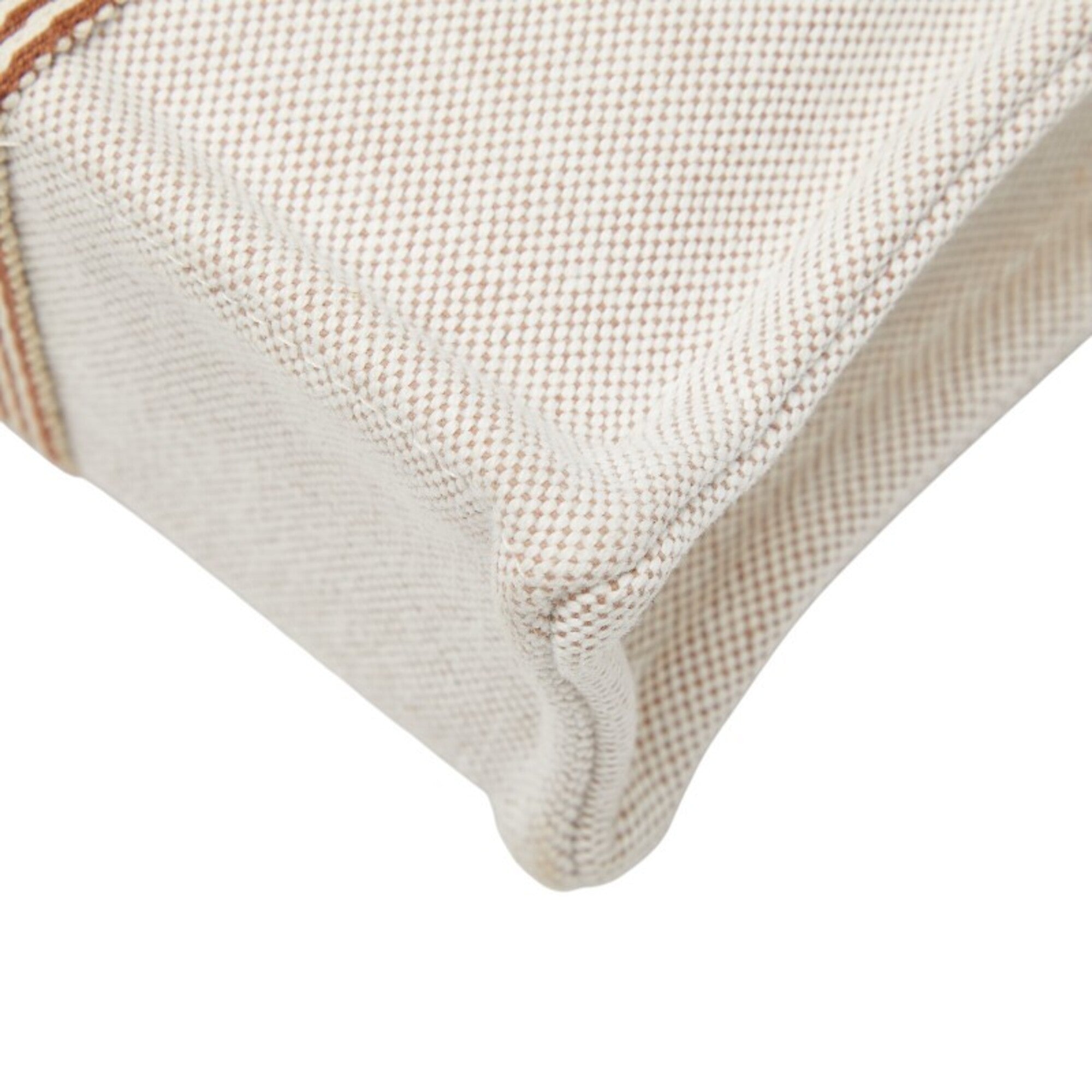 Hermes Brown Ivory Canvas Handbag Tote Bag (Pre-Owned)