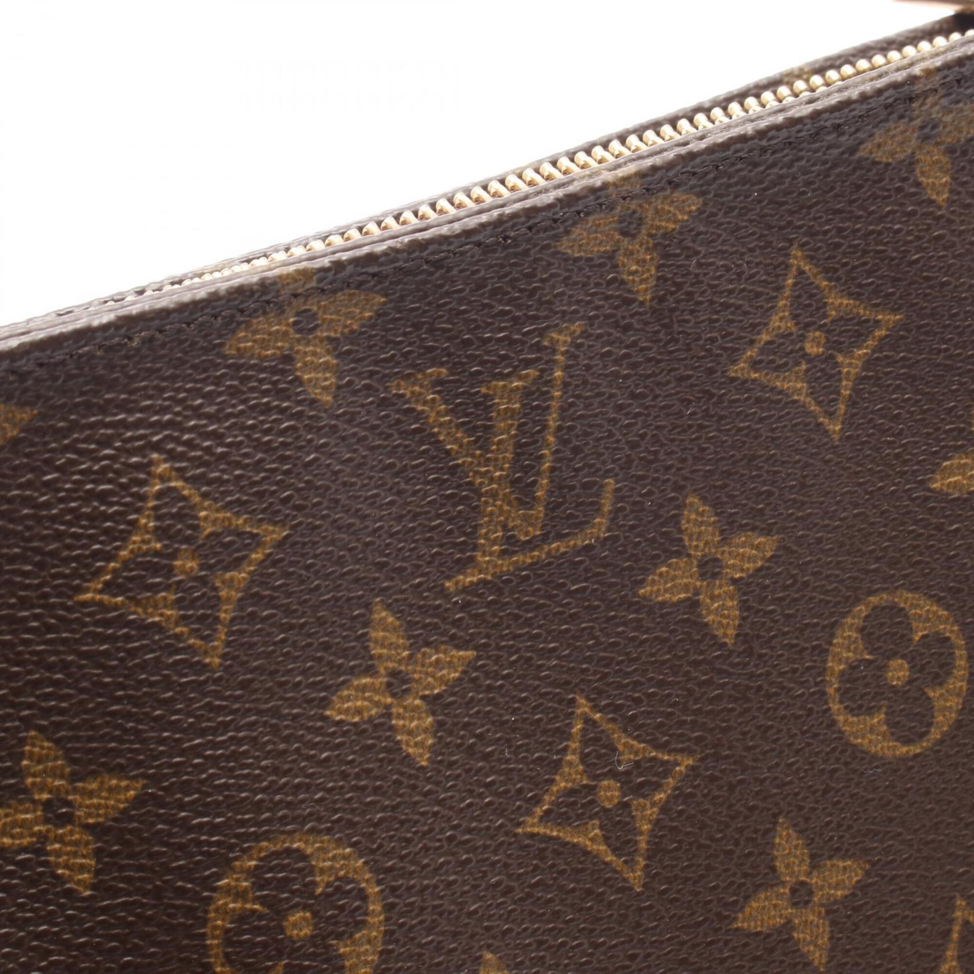Louis Vuitton Brown Coated Canvas Pvc Monogram Leather Handbag Shoulder Bag (Pre-Owned)
