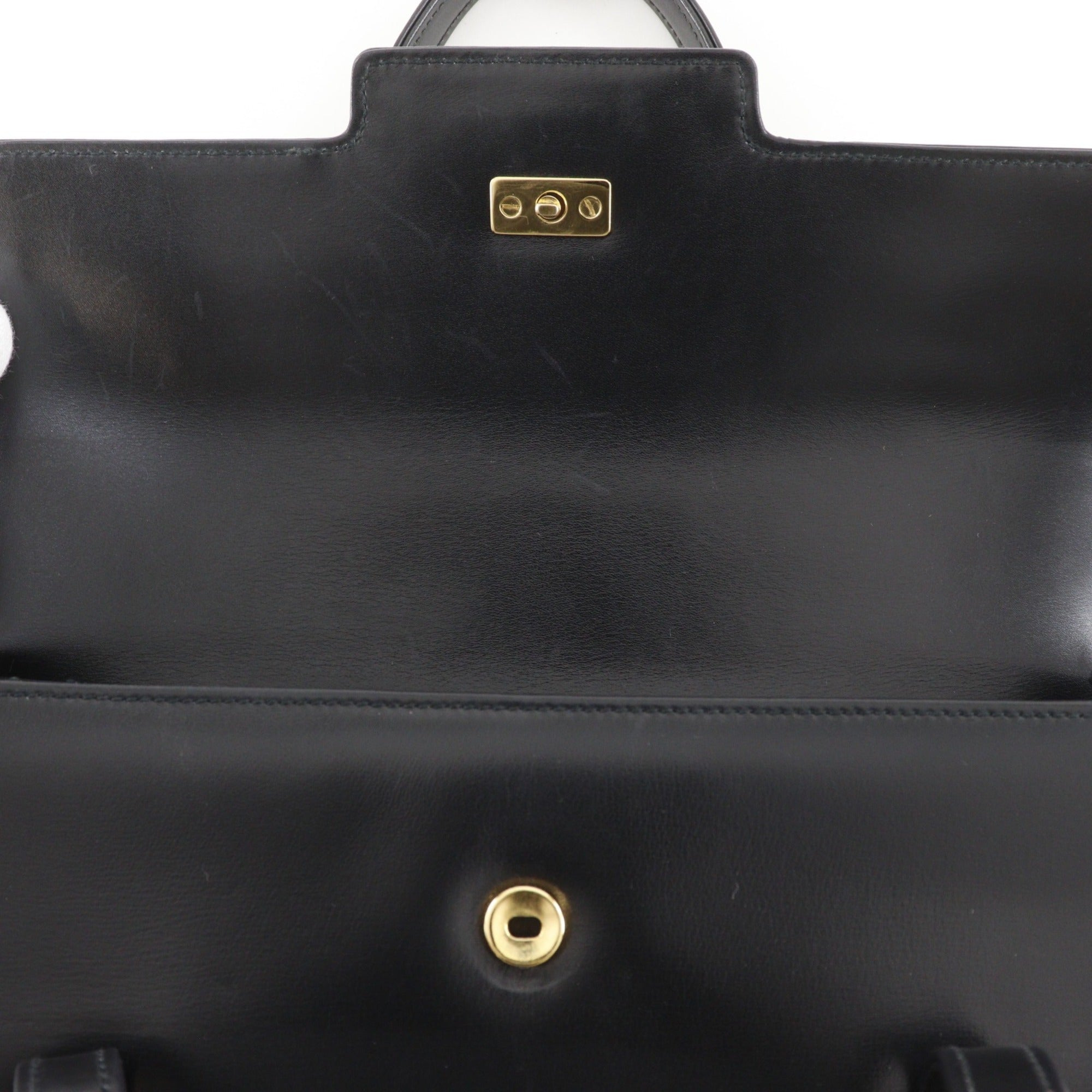 Gucci Black Leather Handbag (Pre-Owned)