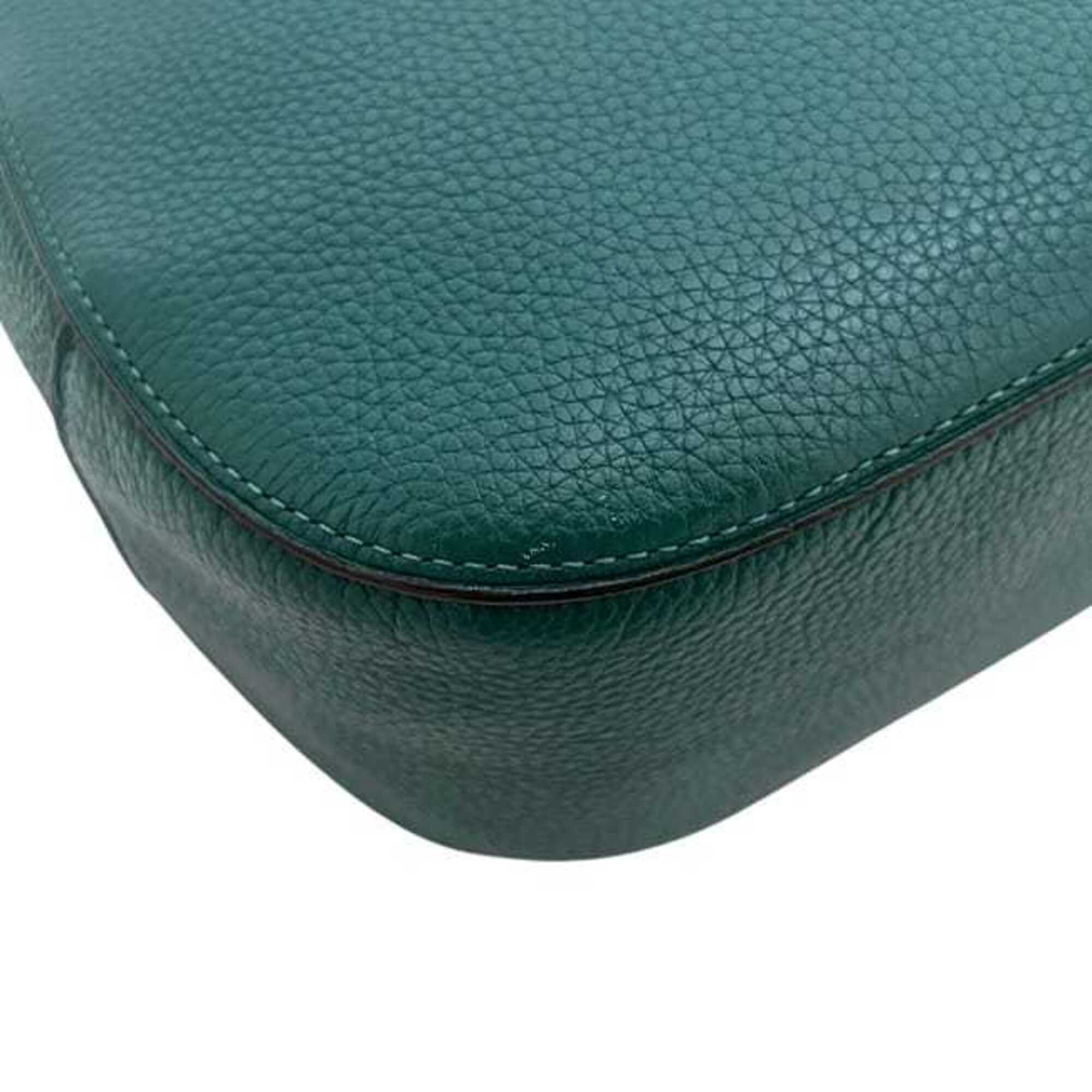 Coach Green Leather Shoulder Bag (Pre-Owned)