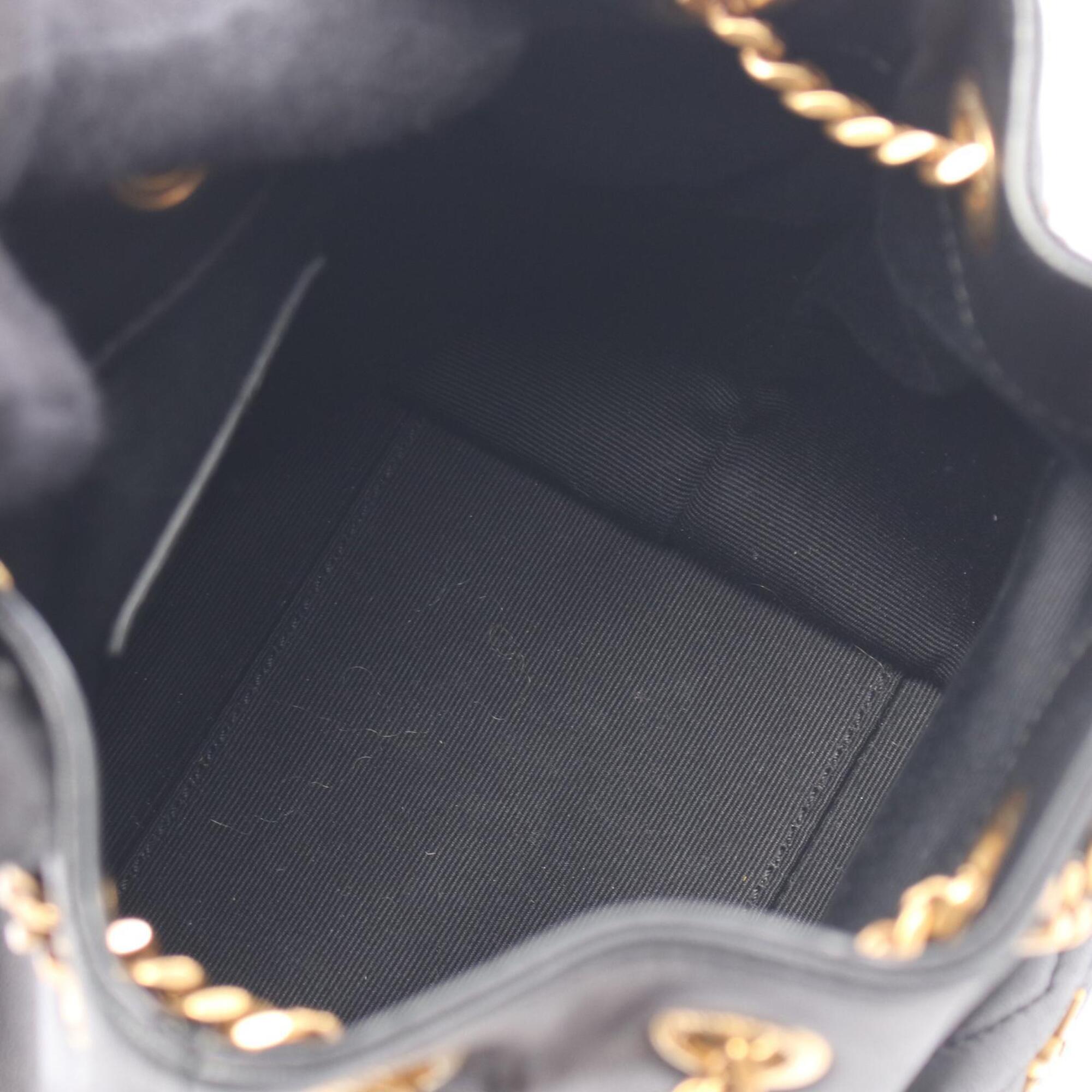 Saint Laurent Black Leather Handbag Shoulder Bag (Pre-Owned)