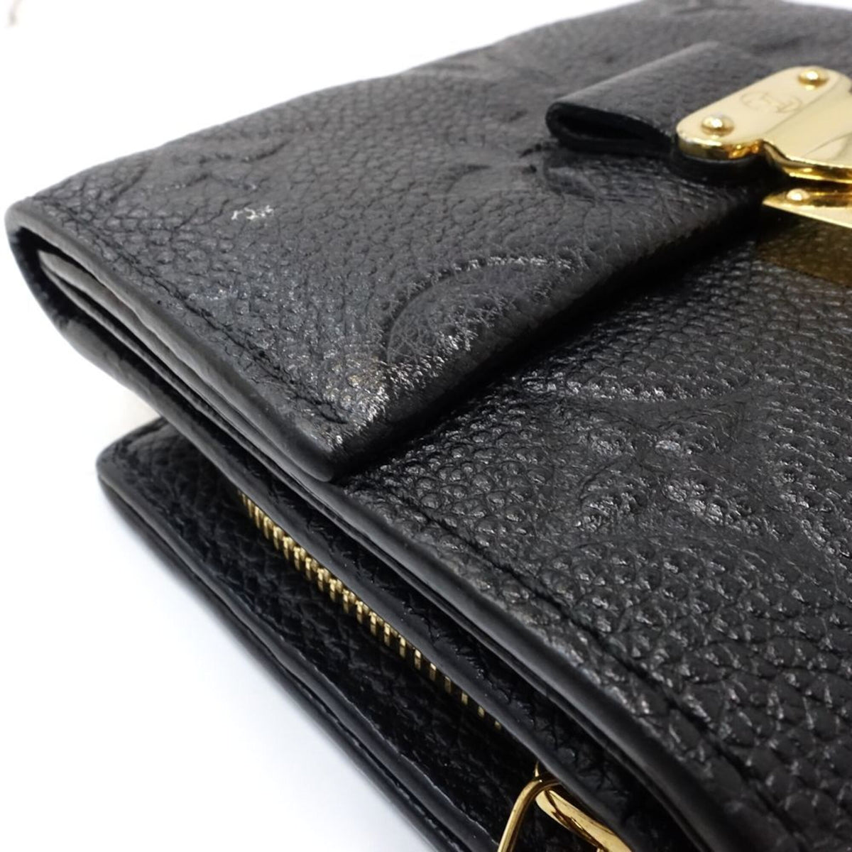 Louis Vuitton Monogram Empreinte Noir Monogram Empreinte Wallet (Tri-Fold) (Pre-Owned)
