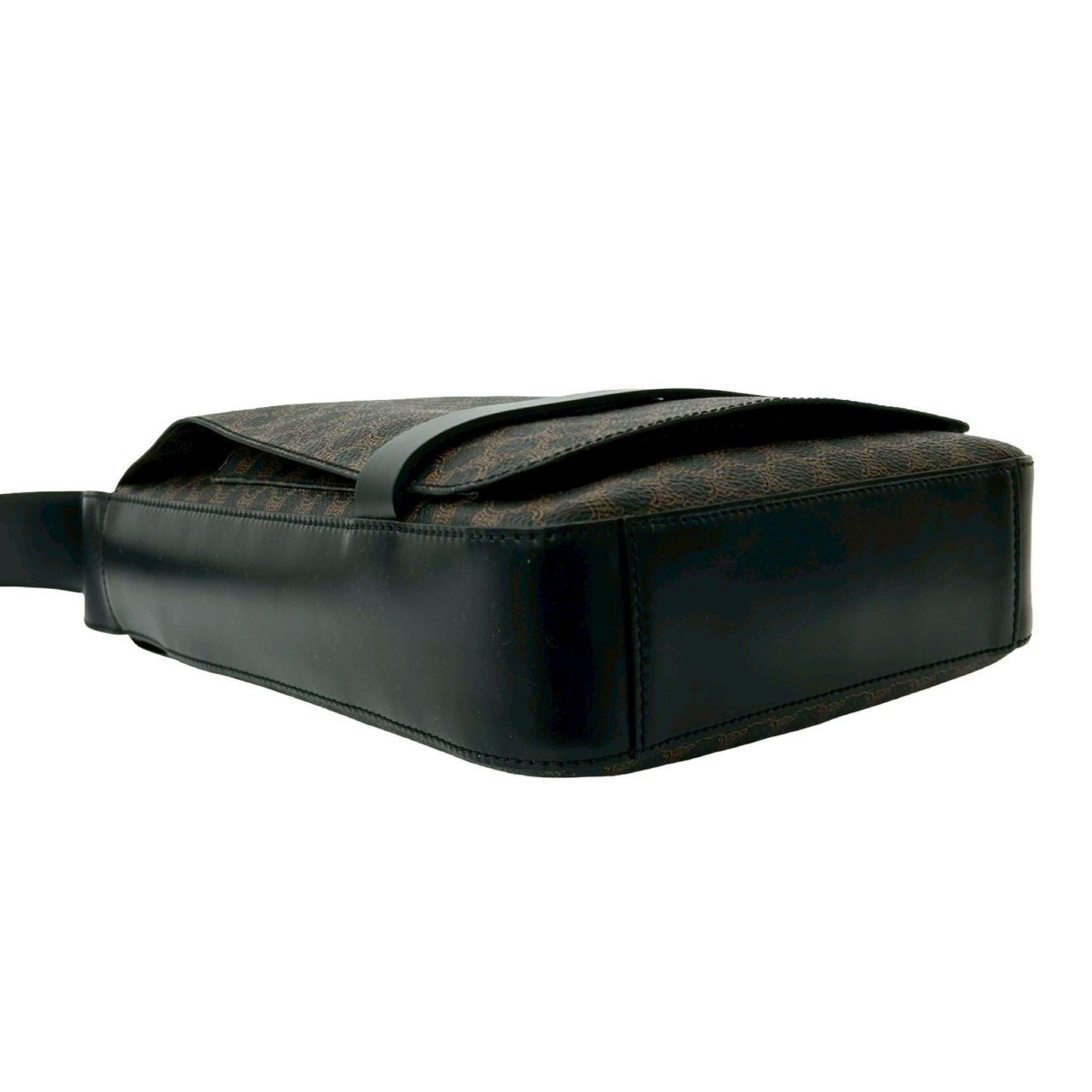Celine Black Brown Leather Pvc Shoulder Bag (Pre-Owned)