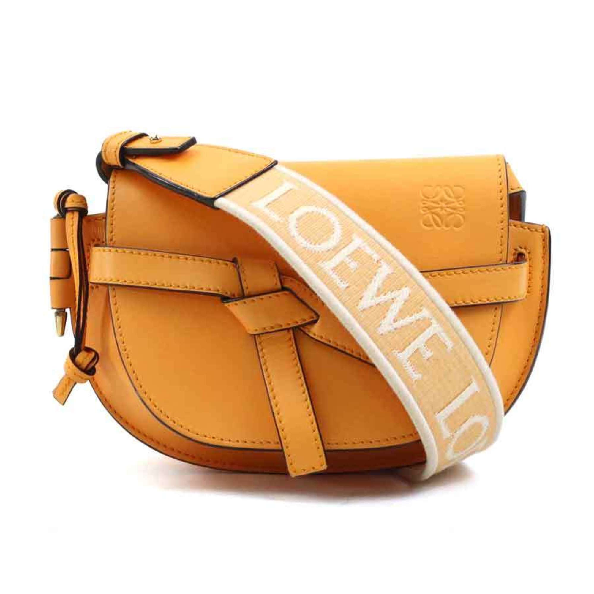 Loewe Orange Leather Shoulder Bag (Pre-Owned)
