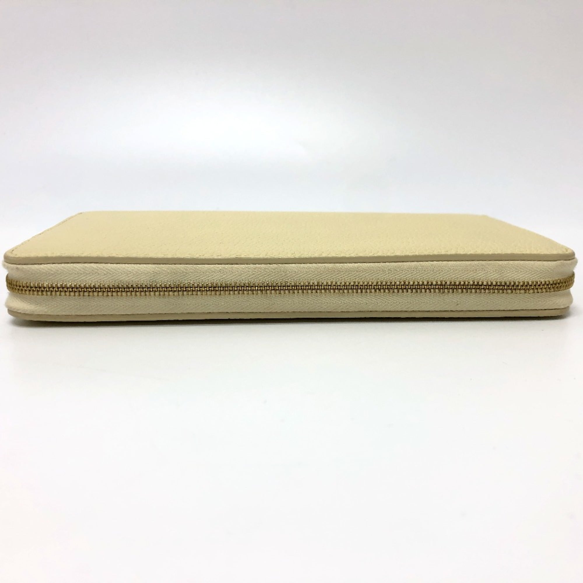 Celine Beige Leather Long Wallet (Bi-Fold) (Pre-Owned)