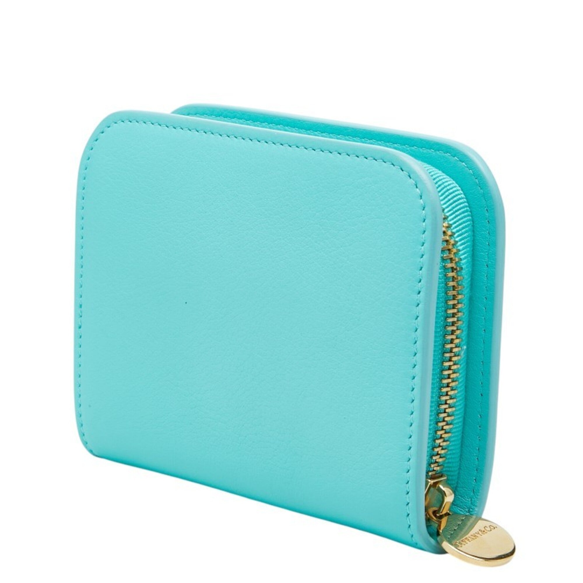 Tiffany Tiffany Blue Leather Wallet (Bi-Fold) (Pre-Owned)