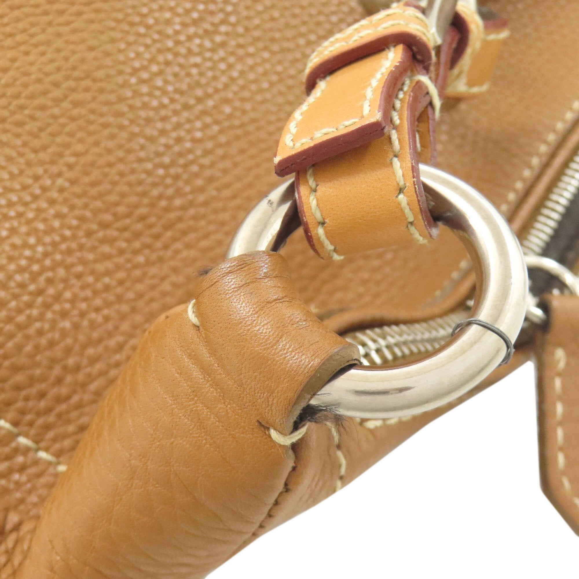 Prada Brown Leather Shoulder Bag (Pre-Owned)