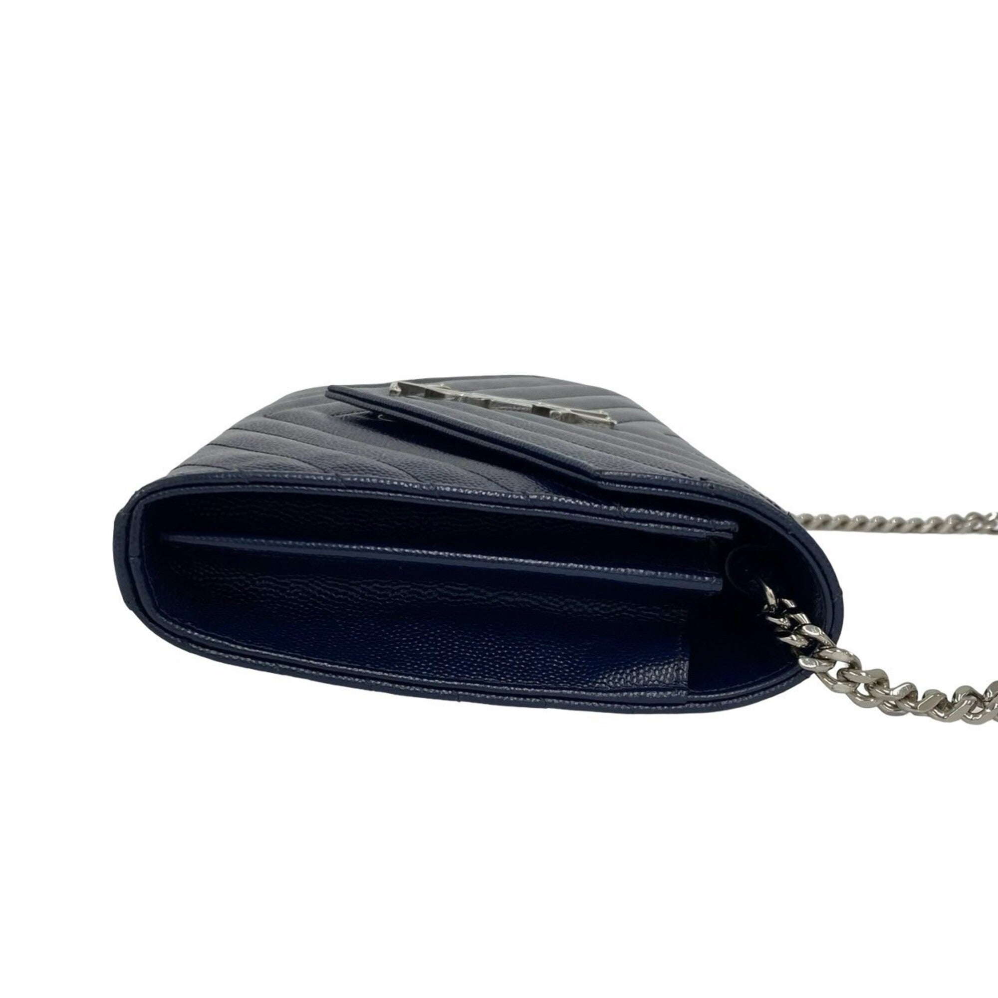 Saint Laurent Navy Leather Shoulder Bag (Pre-Owned)