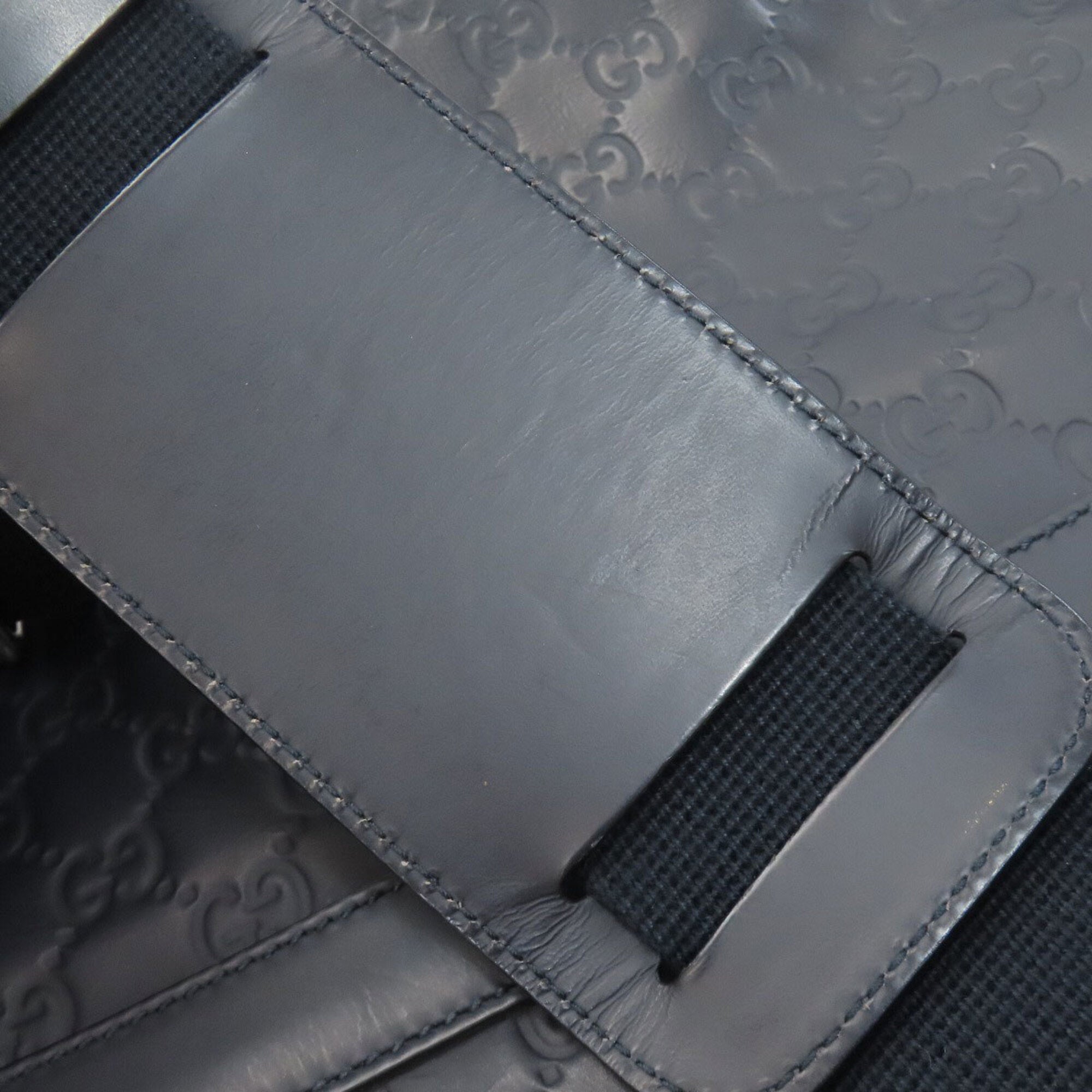 Gucci Dark Navy Leather Shoulder Bag (Pre-Owned)
