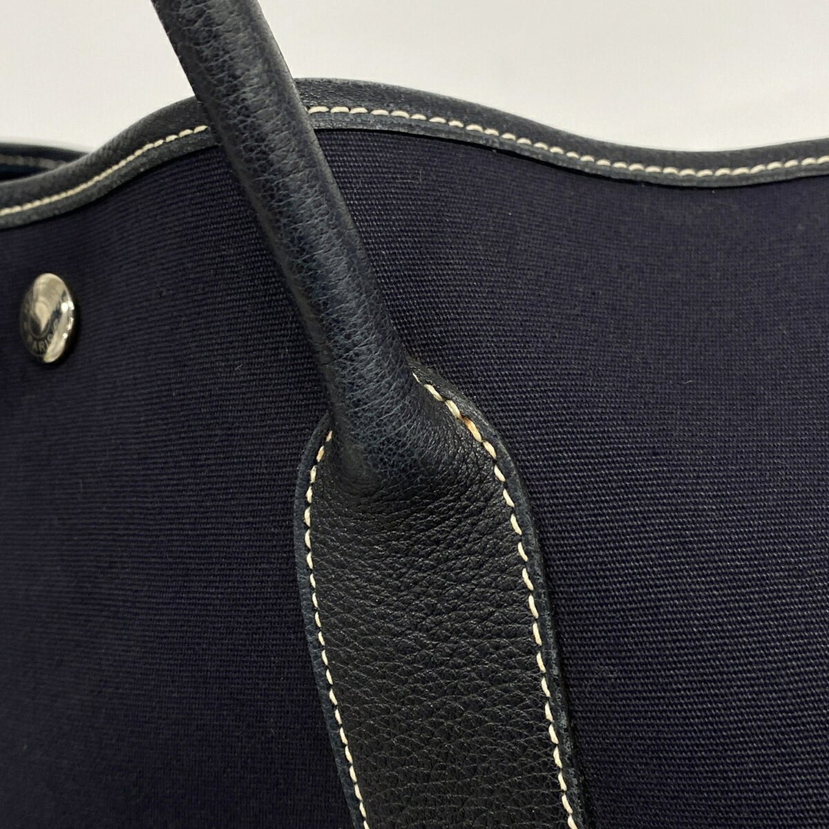 Hermes Navy Toile Officier Tote Bag (Pre-Owned)