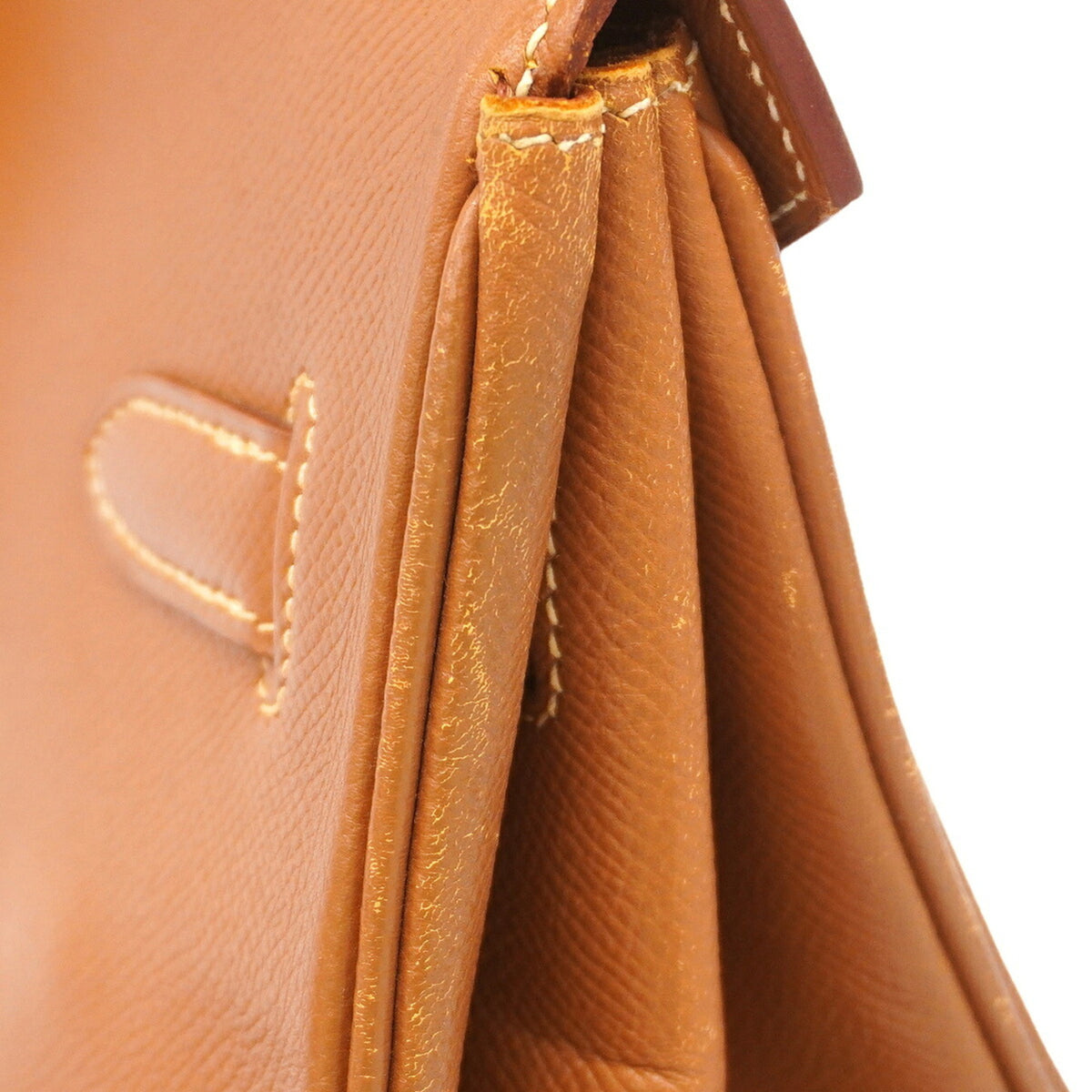 Hermes Gold Courchevel Leather Handbag (Pre-Owned)