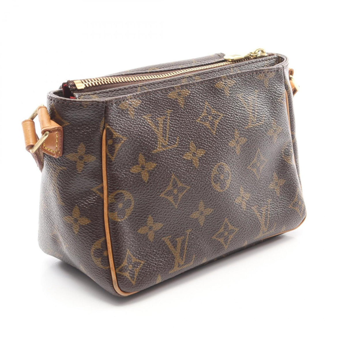 Louis Vuitton Brown Monogram Coated Canvas Leather Handbag Shoulder Bag (Pre-Owned)