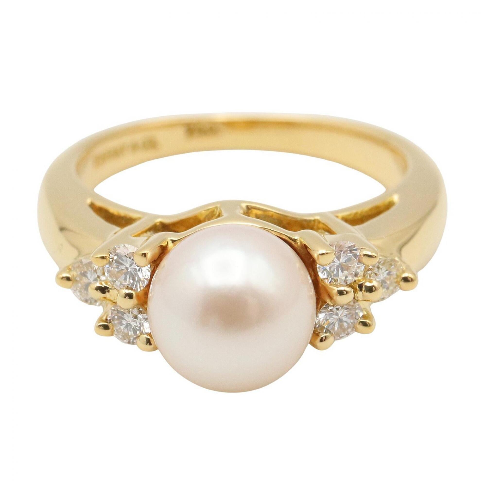 Tiffany Clear White Yellow Gold (18K) Band Ring (Pre-Owned)