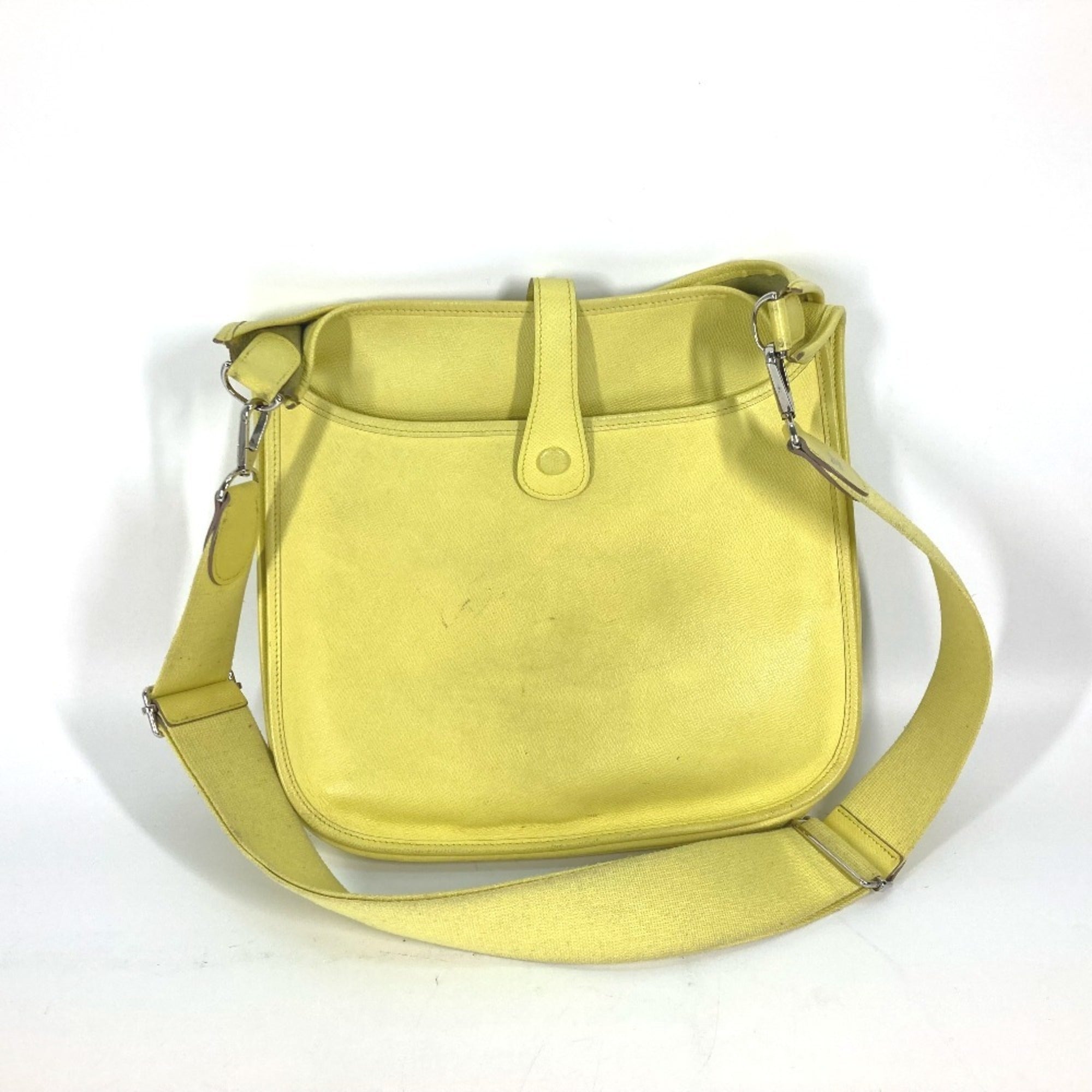 Hermes Lime Lime Yellow Yellow Epsom Leather Shoulder Bag (Pre-Owned)